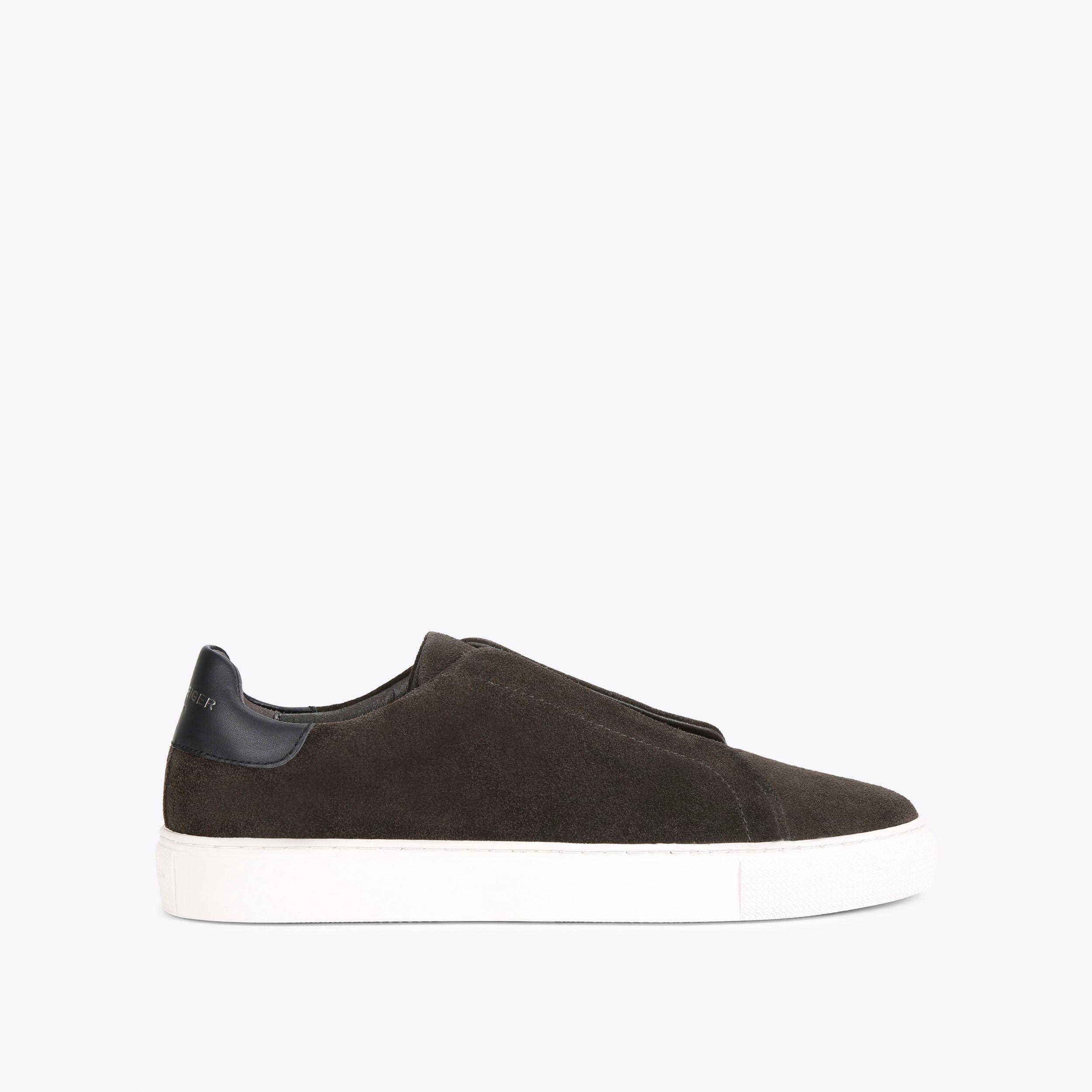 LENNON SLIP ON Mid Brown Suede Sneakers by KURT GEIGER LONDON display picture 2