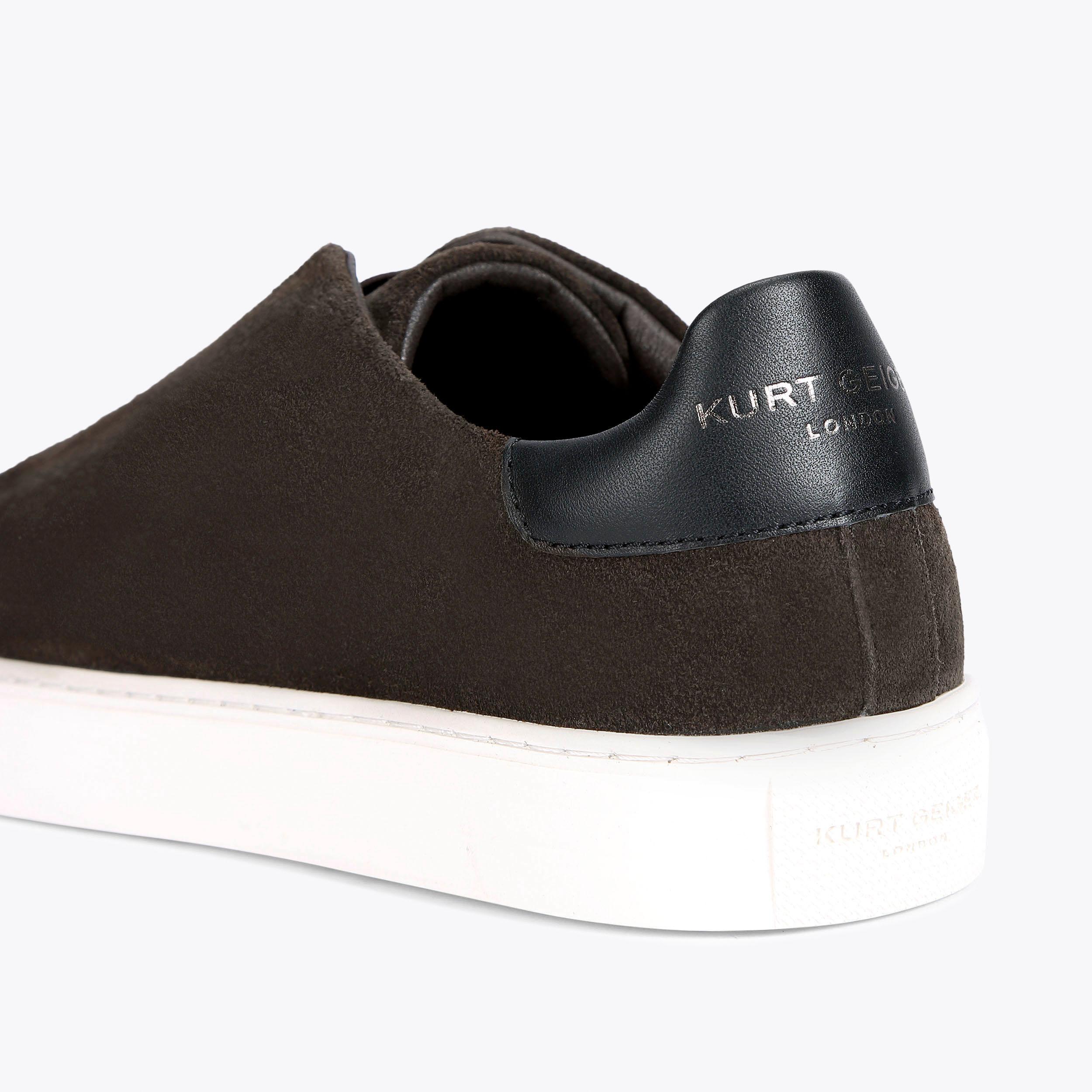 LENNON SLIP ON Mid Brown Suede Sneakers by KURT GEIGER LONDON