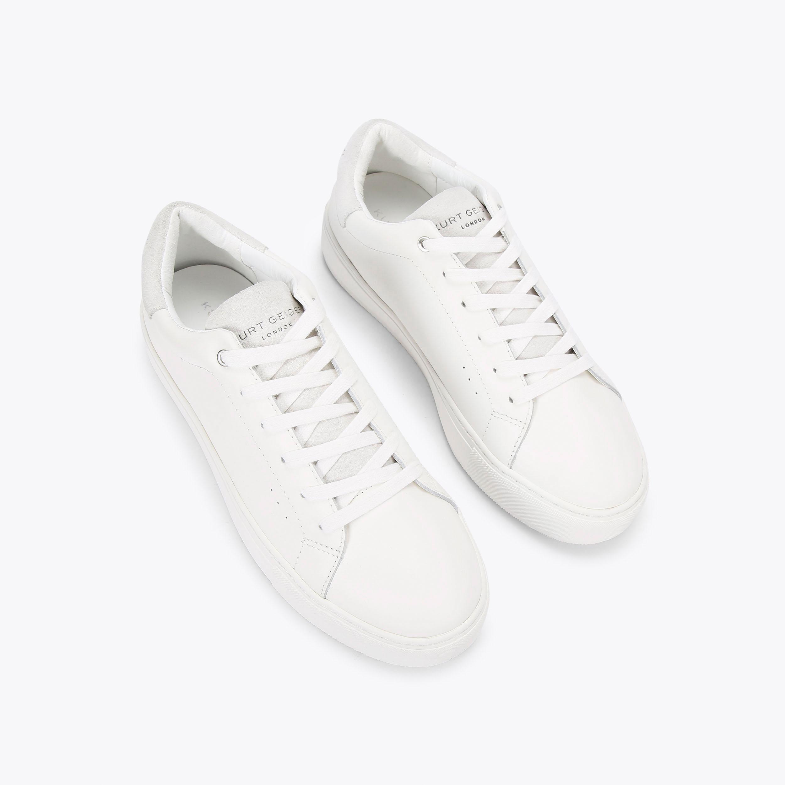LANEY2 White Leather Chunky Sneakers by KURT GEIGER LONDON LANEY2 White Leather Chunky Sneakers by KURT GEIGER LONDON