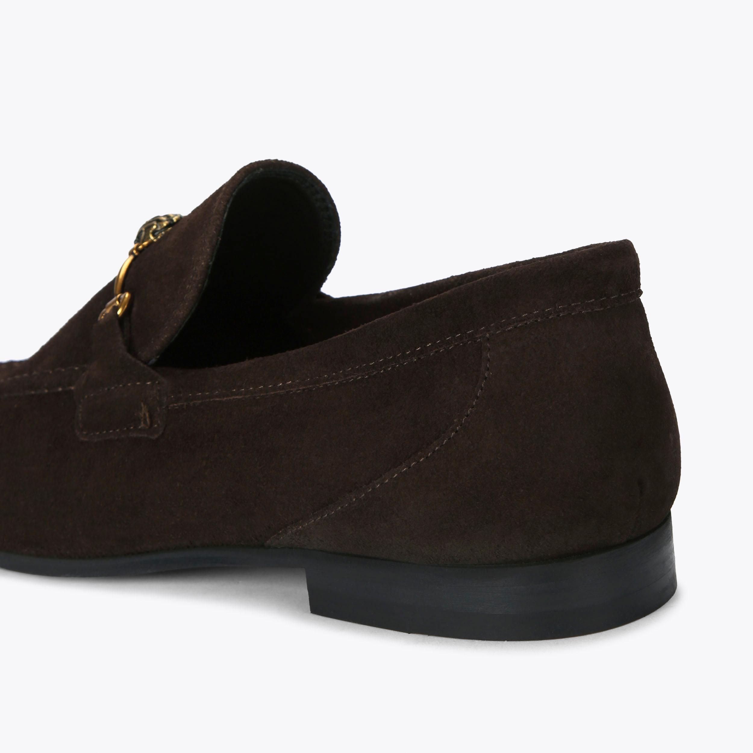 NWOB Kurt Geiger London MEN\'S SHOES 42 alistair SUEDE LOAFER Kurt Geiger Dark Brown Suede Loafers main image 3
