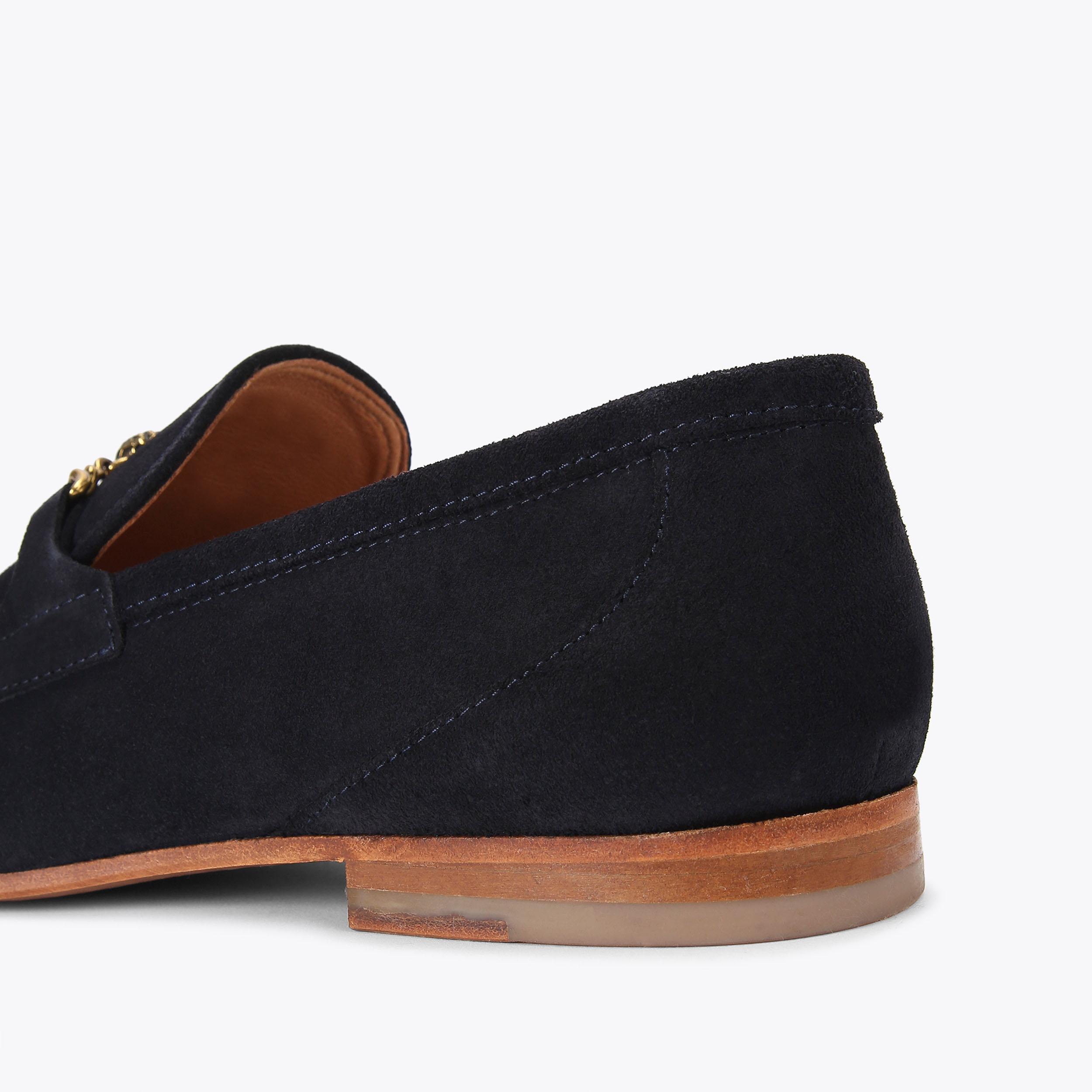 Kurt Geiger Men\'s Navy Suede Loafers Flats Kurt Geiger Blue size 9 UK in Suede - 51379048 main image 2