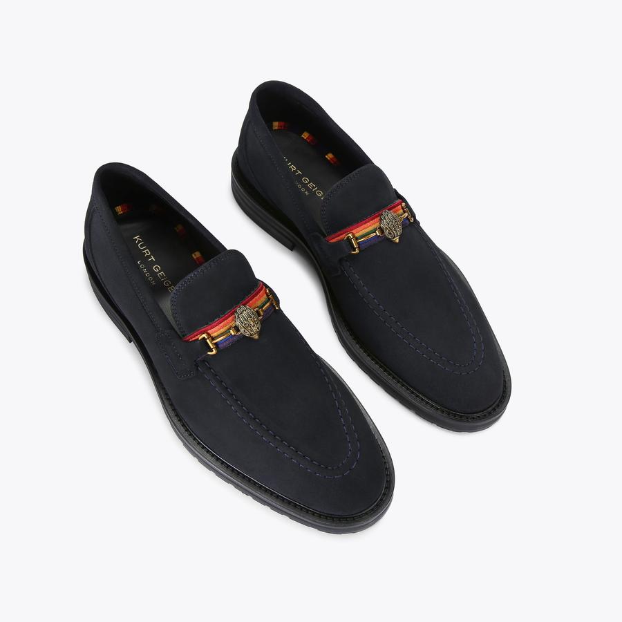 BATES LOAFER Navy Suede Slip On Loafer by KURT GEIGER LONDON display picture 2