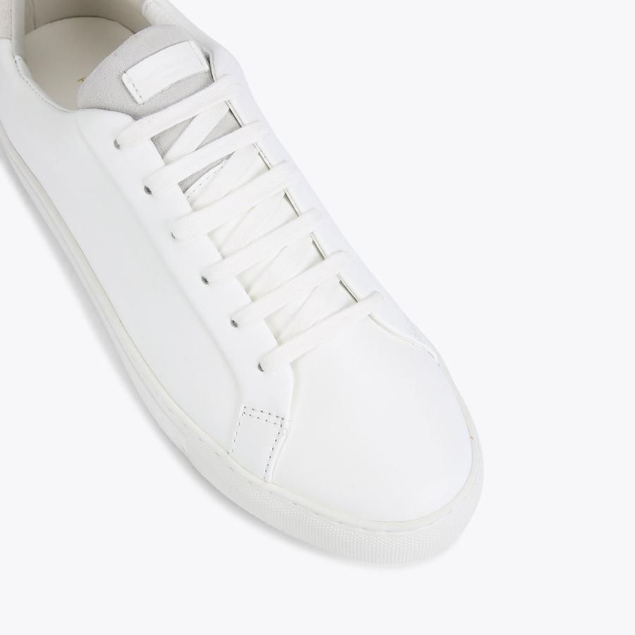 LANE MENS White Leather Low Top Trainers by KURT GEIGER LONDON