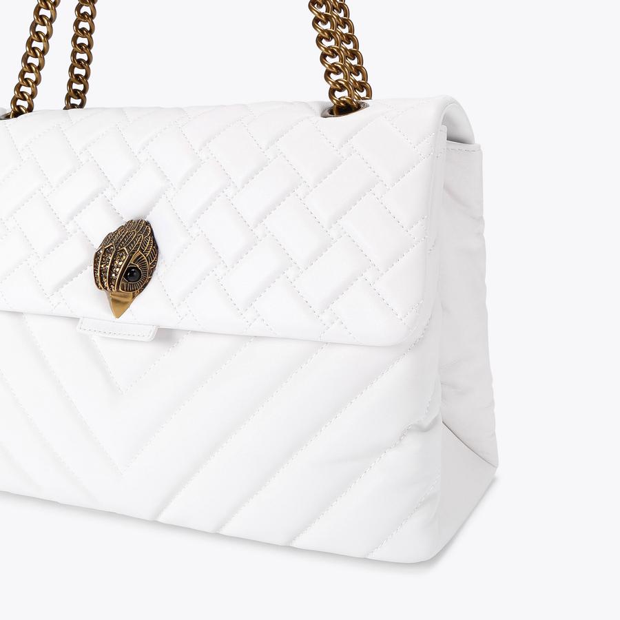 White Quilted Shoulder Bag | Xxl Kensington Bag | Kurt Geiger