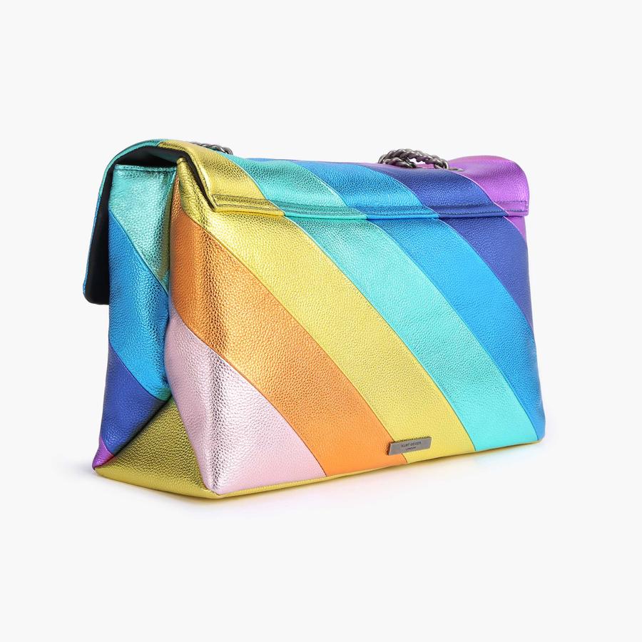 LTHR XXL KENSINGTON BAG Oversized Rainbow Shoulder Purse by KURT
