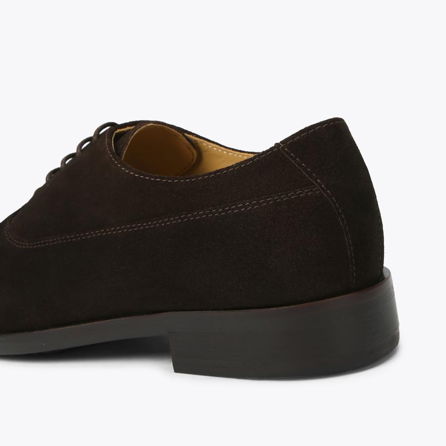 Hunter Oxford Dark Brown Suede Dress Shoes | Kurt Geiger