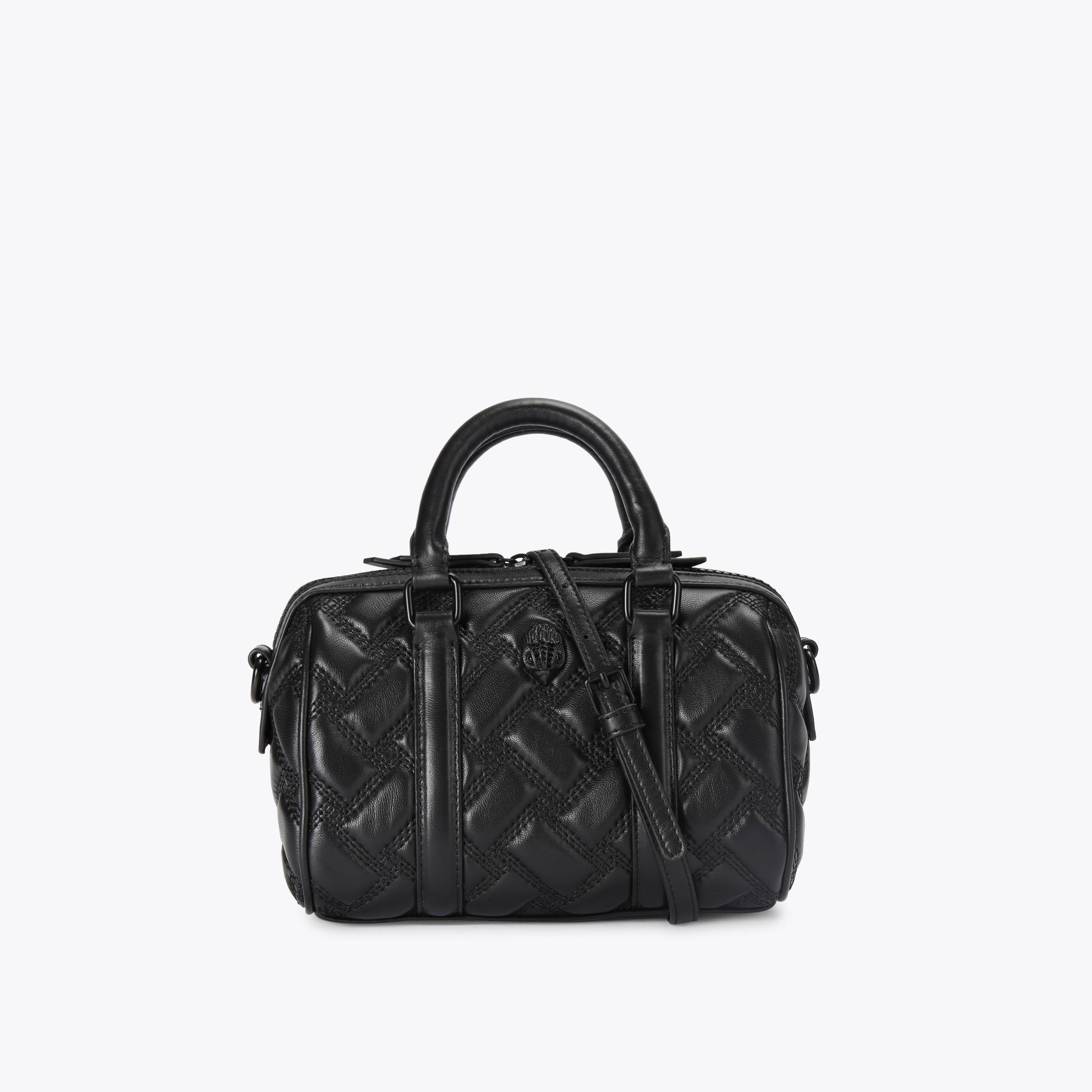 KENSINGTON SM BOSTON DR Black Drench Bowling Purse by KURT GEIGER LONDON