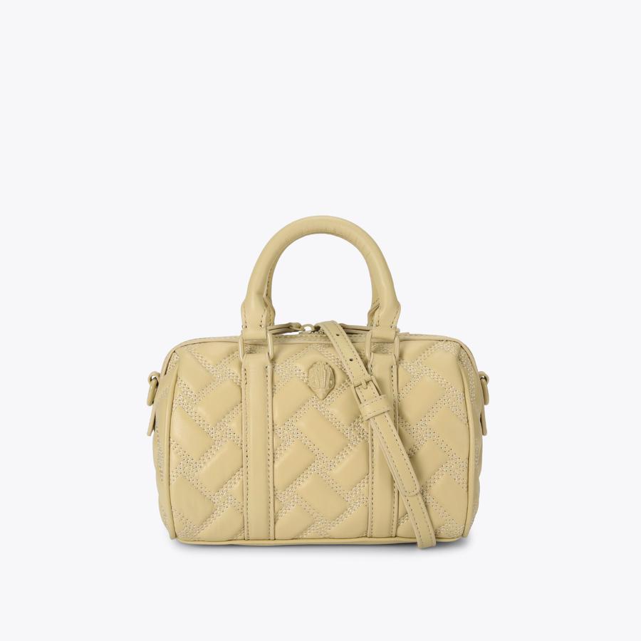 KENSINGTON SM BOSTON DR Cream Drench Bowling Purse by KURT GEIGER