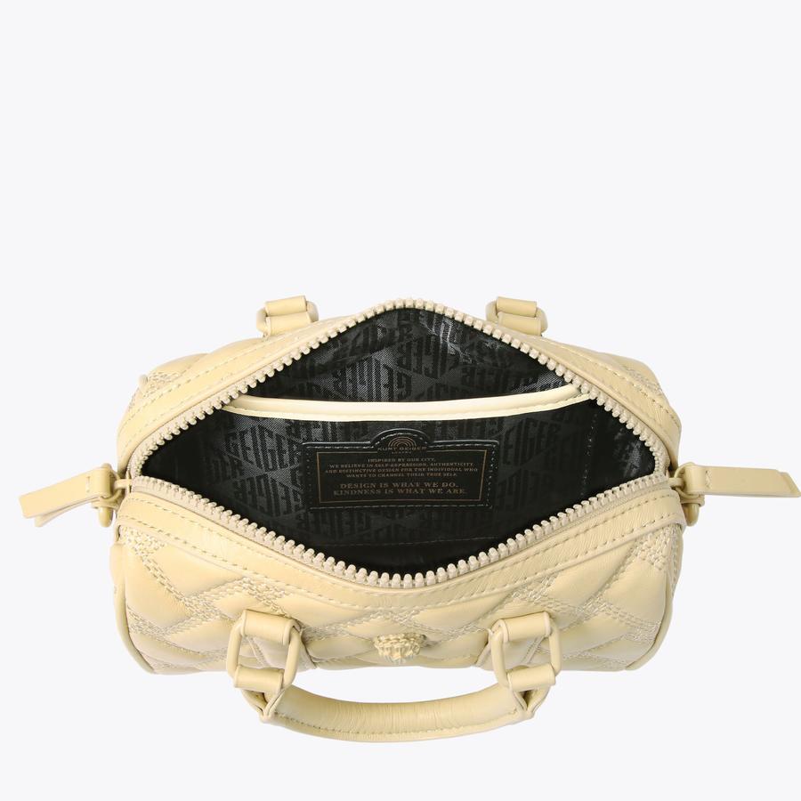 KENSINGTON SM BOSTON DR Cream Drench Bowling Purse by KURT GEIGER