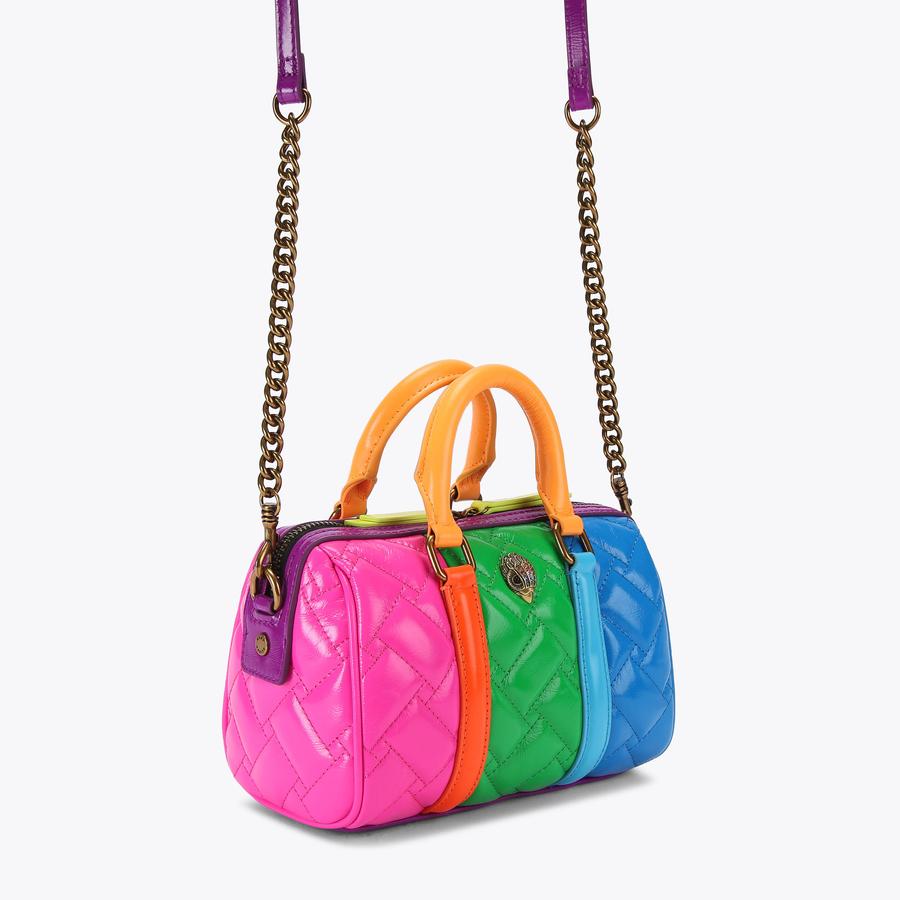 KENSINGTON SM BOSTON Neon Rainbow Bowling Purse by KURT GEIGER LONDON