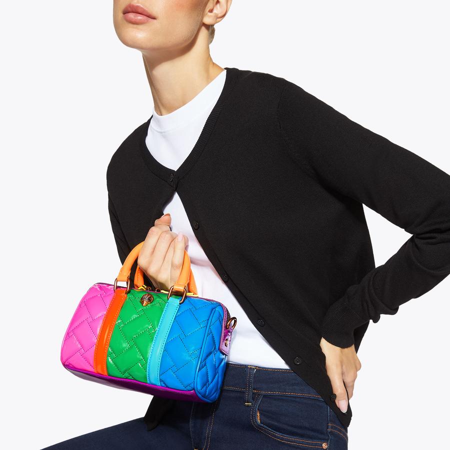 KENSINGTON SM BOSTON Neon Rainbow Bowling Purse by KURT GEIGER LONDON