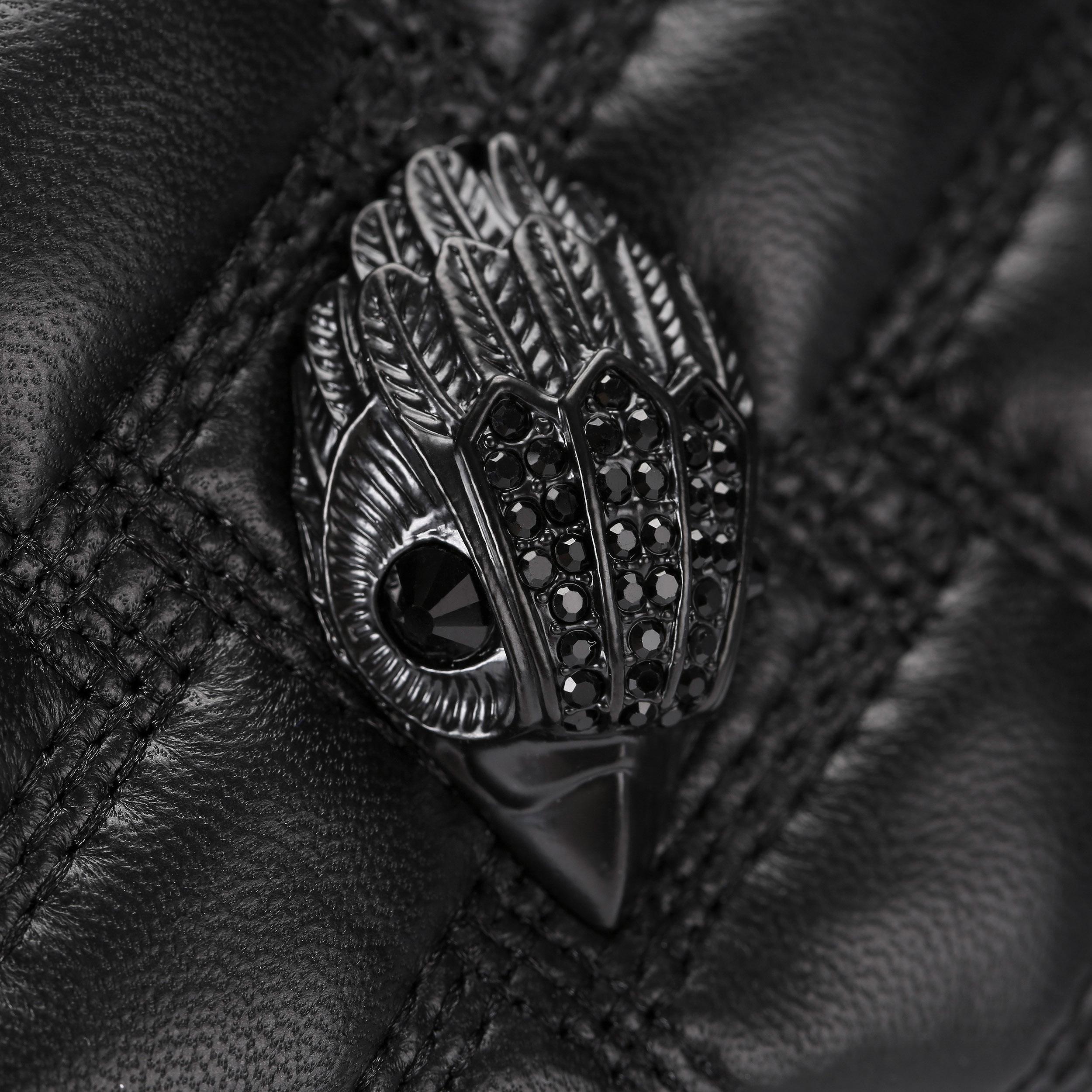 Kurt Geiger Kensington Drench Quilted Leather Backpack KENSINGTON BAG DRENCH Black Quilted Leather Shoulder Bag by  main image 2