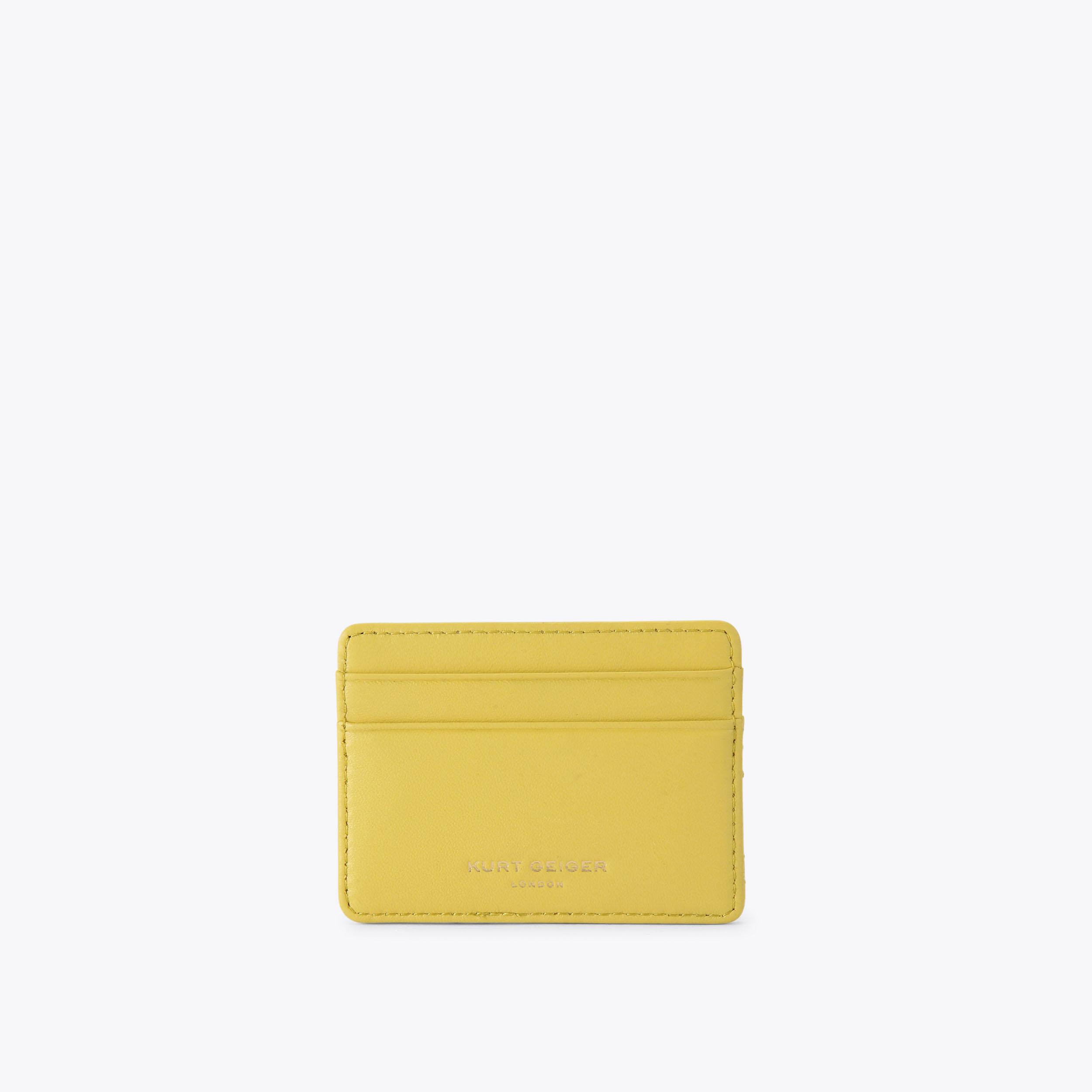 LEATHER CARD HOLDER YELLOW LEATHER CARD HOLDER YELLOW