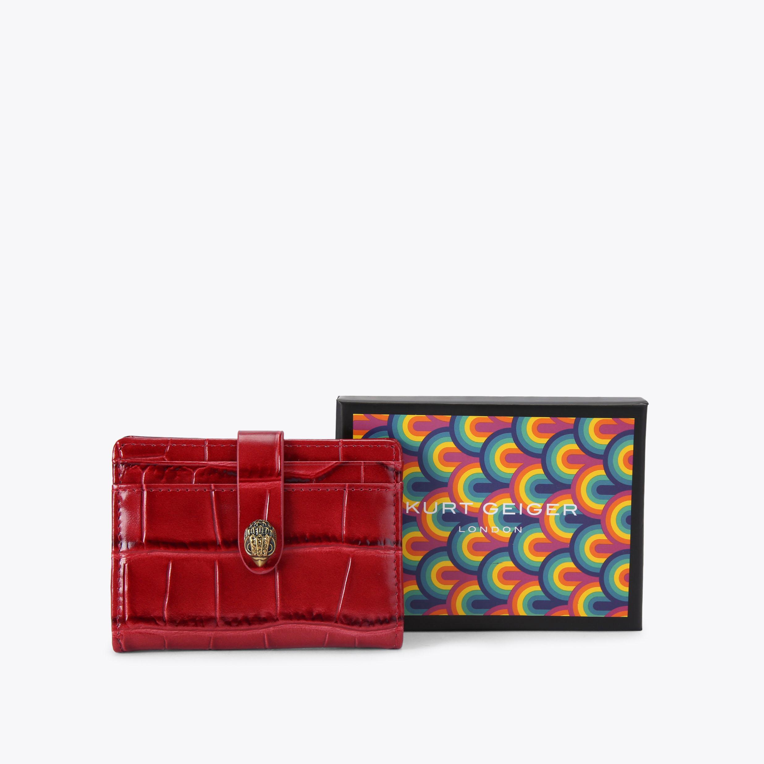 MULTI CARD KENSINGTON Croc Embossed Card Wallet by KURT