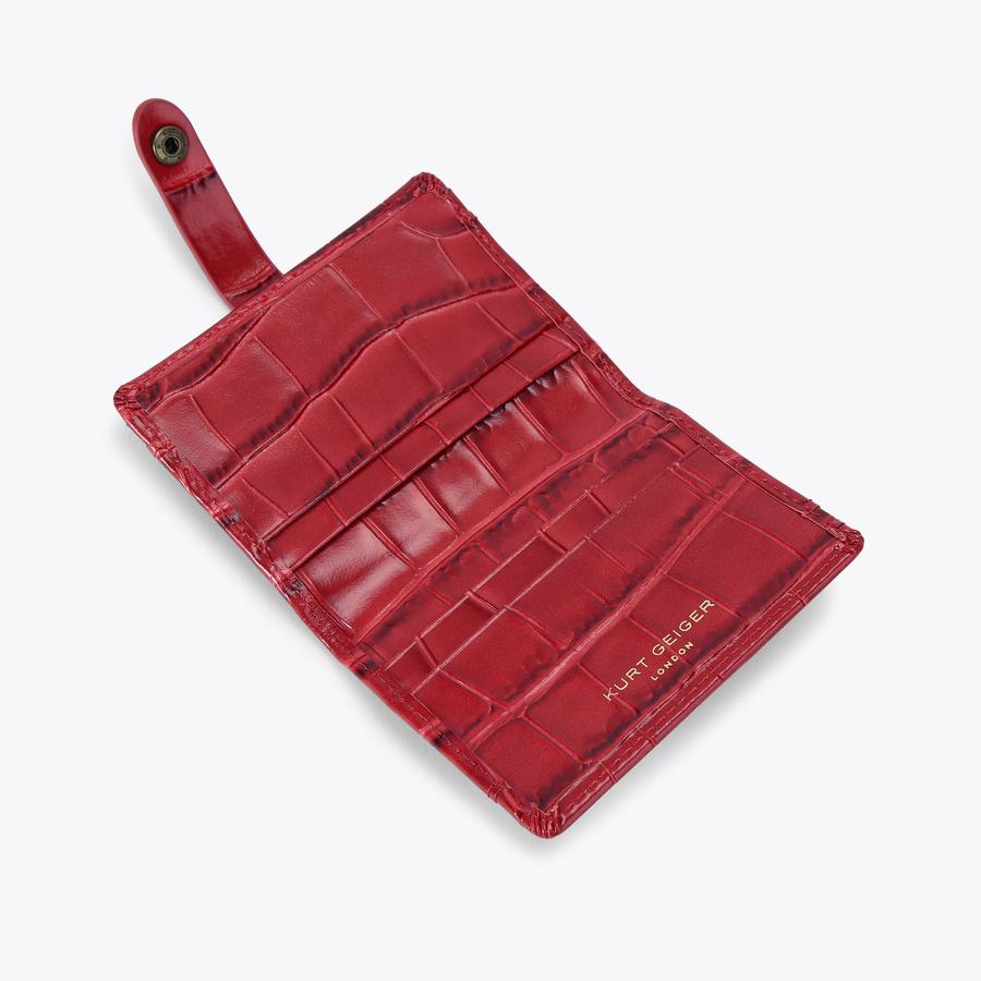 Red Croc Card Wallet | Kensington Women's Wallet | Kurt Geiger