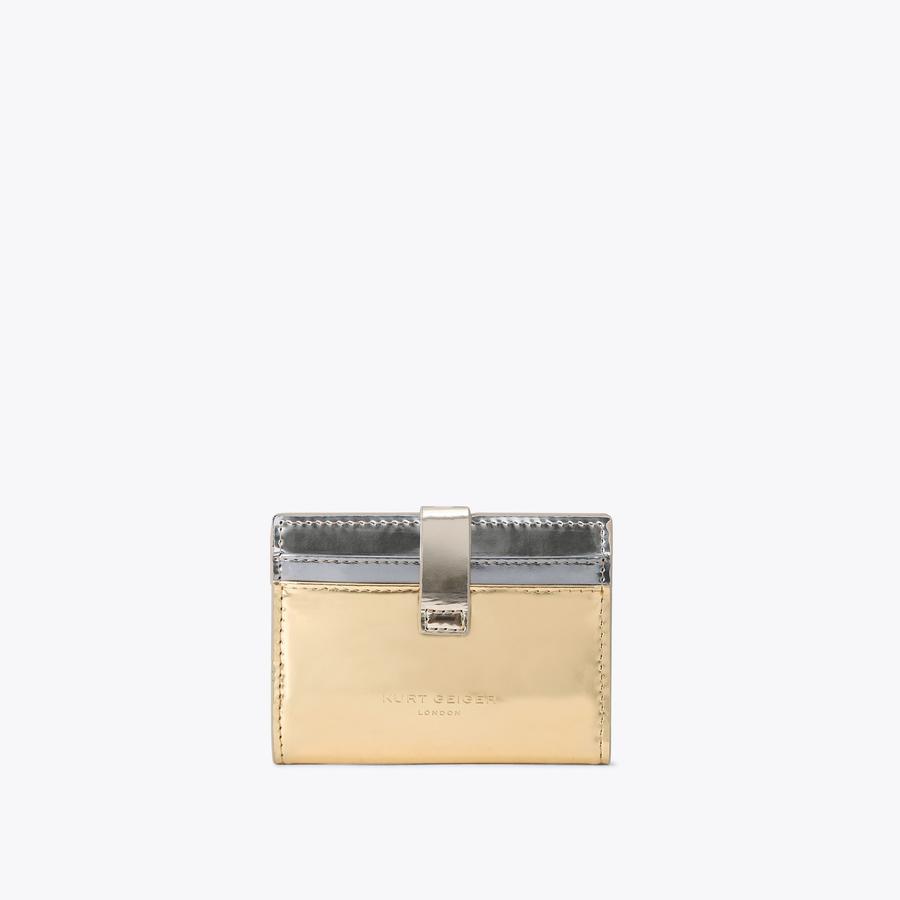 MULTI CARD KENSINGTON Gold Snap Wallet by KURT GEIGER LONDON