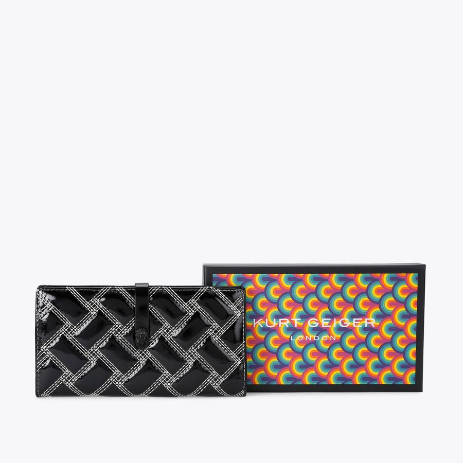 SOFT WALLET KENSINGTON DR Black Stitched Wallet by KURT GEIGER LONDON