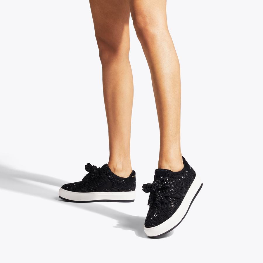 Kurt shops geiger black glitter trainers