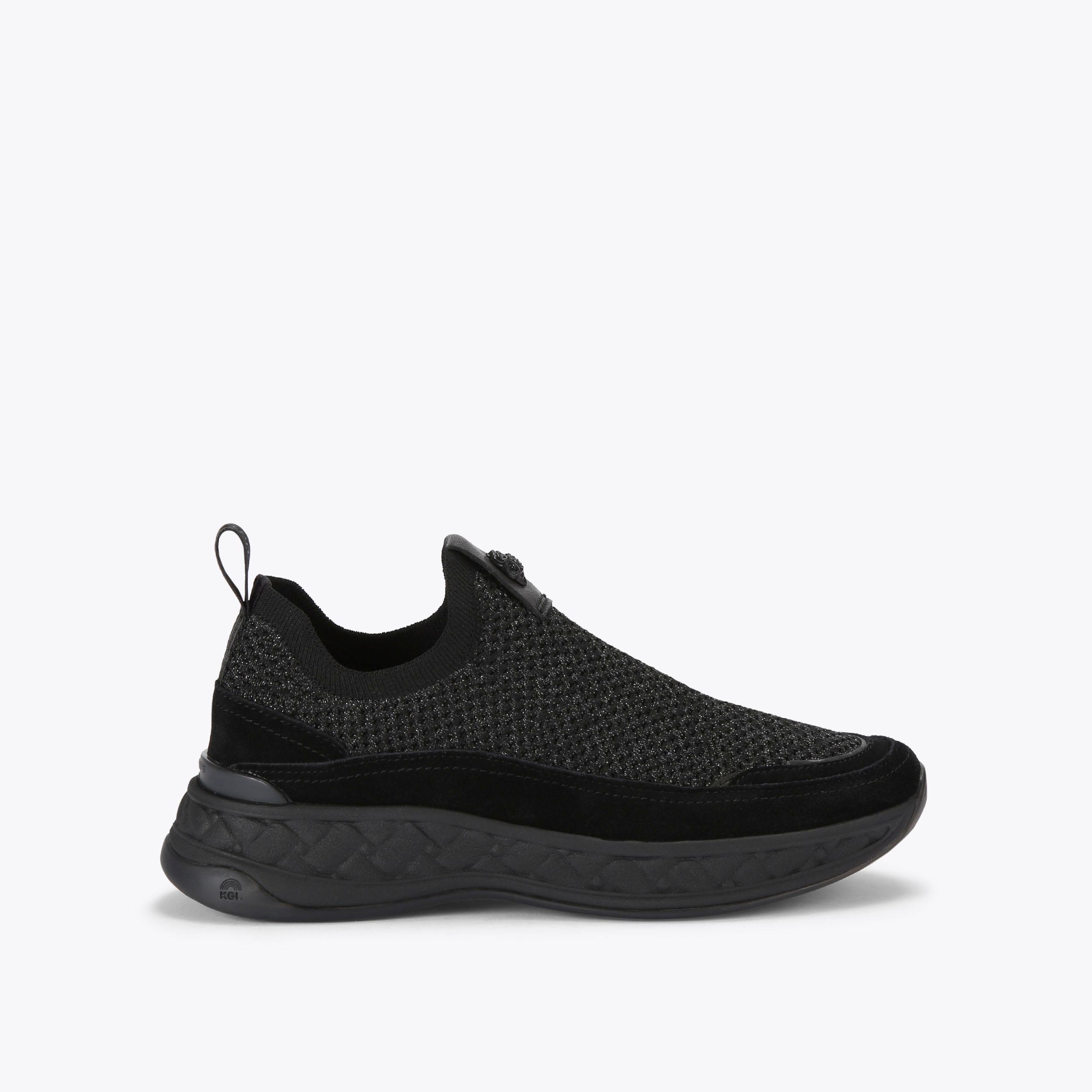 KENSINGTON KNIT SLIP ON Black Slip-On Sneaker by KURT GEIGER LONDON