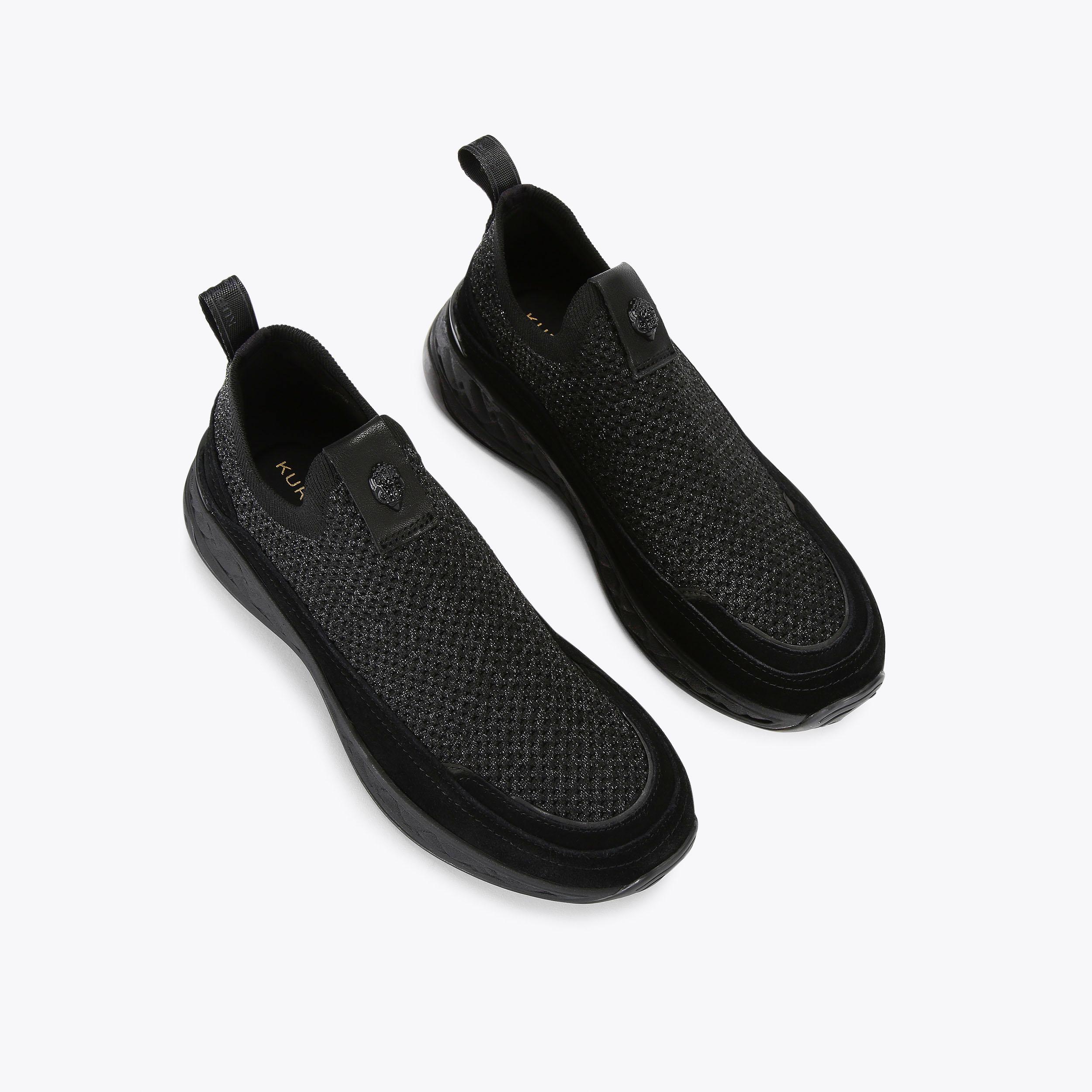 KENSINGTON KNIT SLIP ON Black Slip-On Sneaker by KURT GEIGER LONDON