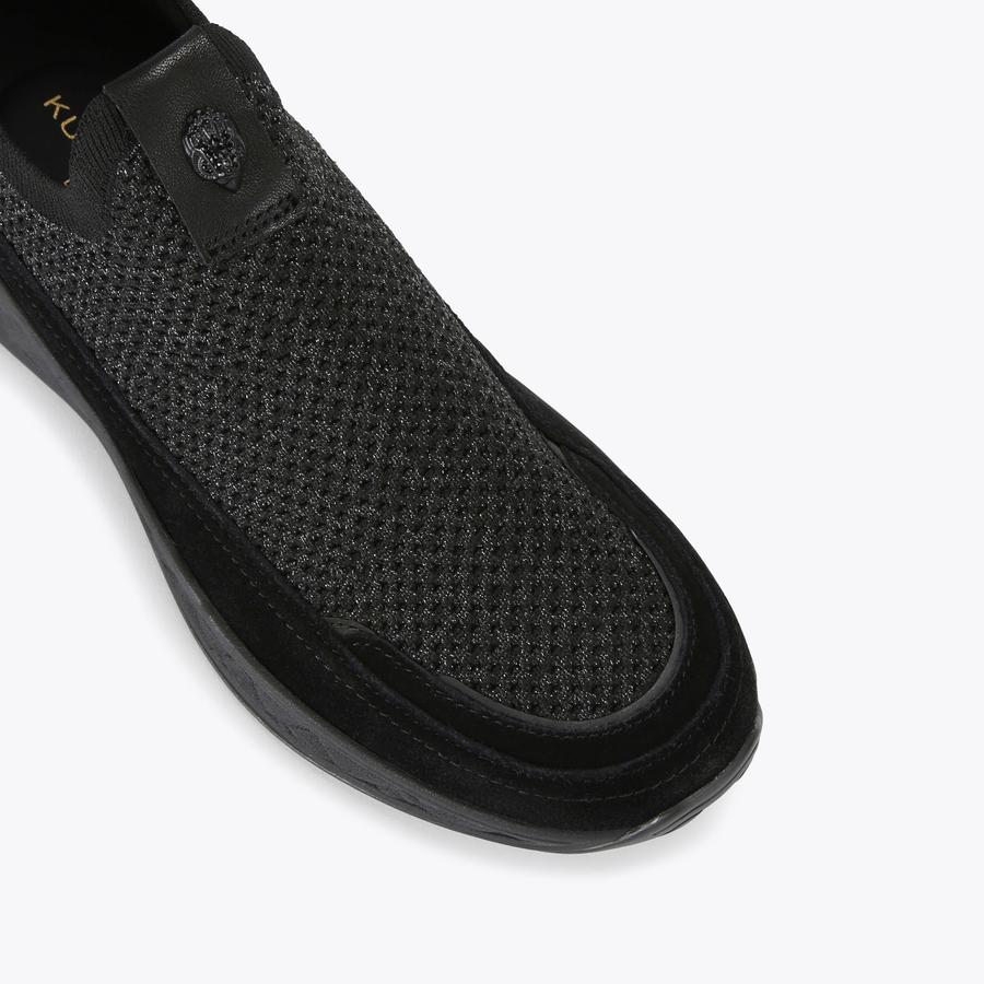 KENSINGTON KNIT SLIP ON Black Slip-On Sneaker by KURT GEIGER LONDON
