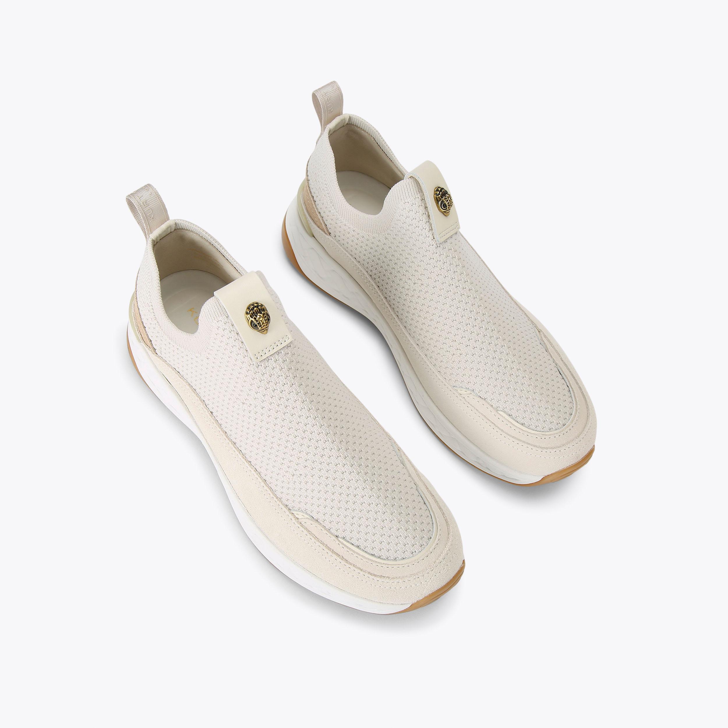 KENSINGTON KNIT SLIP ON Bone Knitted Slip On Sneaker by KURT