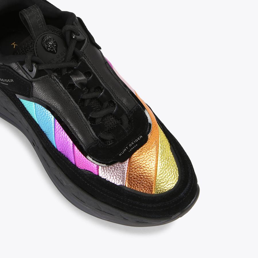 KENSINGTON PUMP SNEAKER Black Stripe Sneaker by KURT GEIGER LONDON