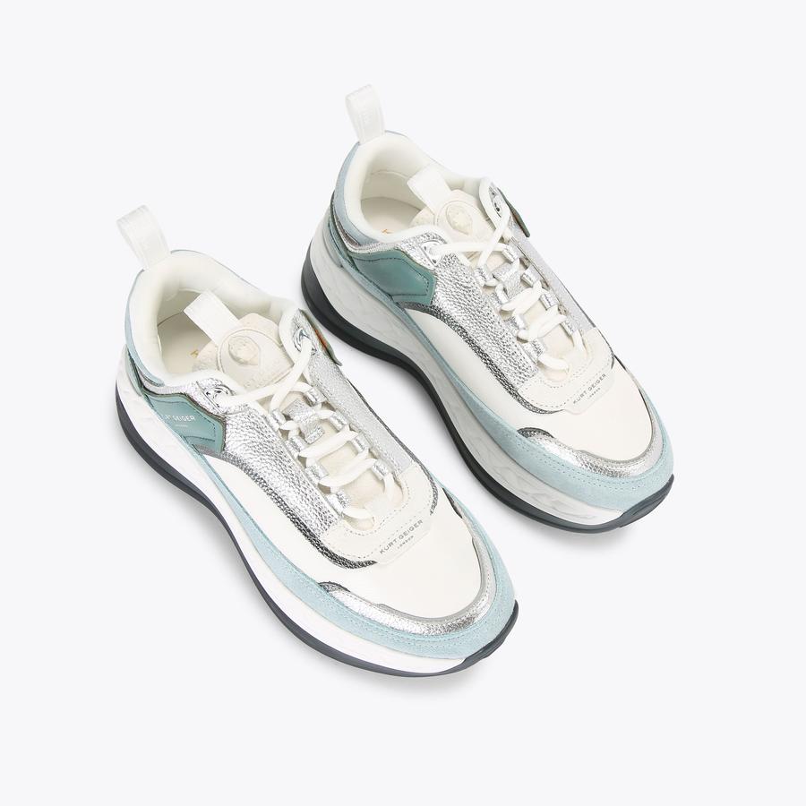 KENSINGTON PUMP SNEAKER Pale Blue Sneaker by KURT GEIGER LONDON