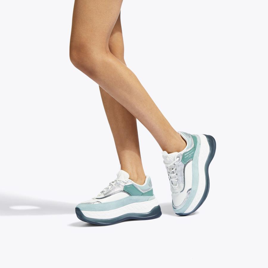 sugardrop、 pastel blue シューゲイザー Shoegazer KENSINGTON PUMP SNEAKER Pale Blue Sneaker by KURT GEIGER LONDON