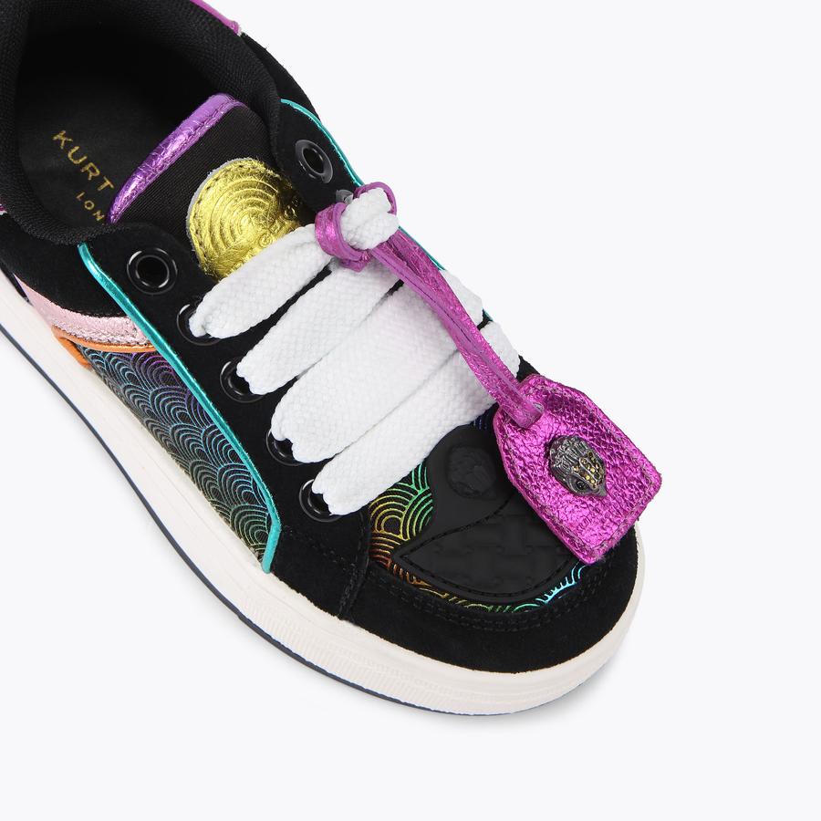 MINI SOUTHBANK TAG Black Rainbow Lace Up Sneaker by KURT  display picture 1