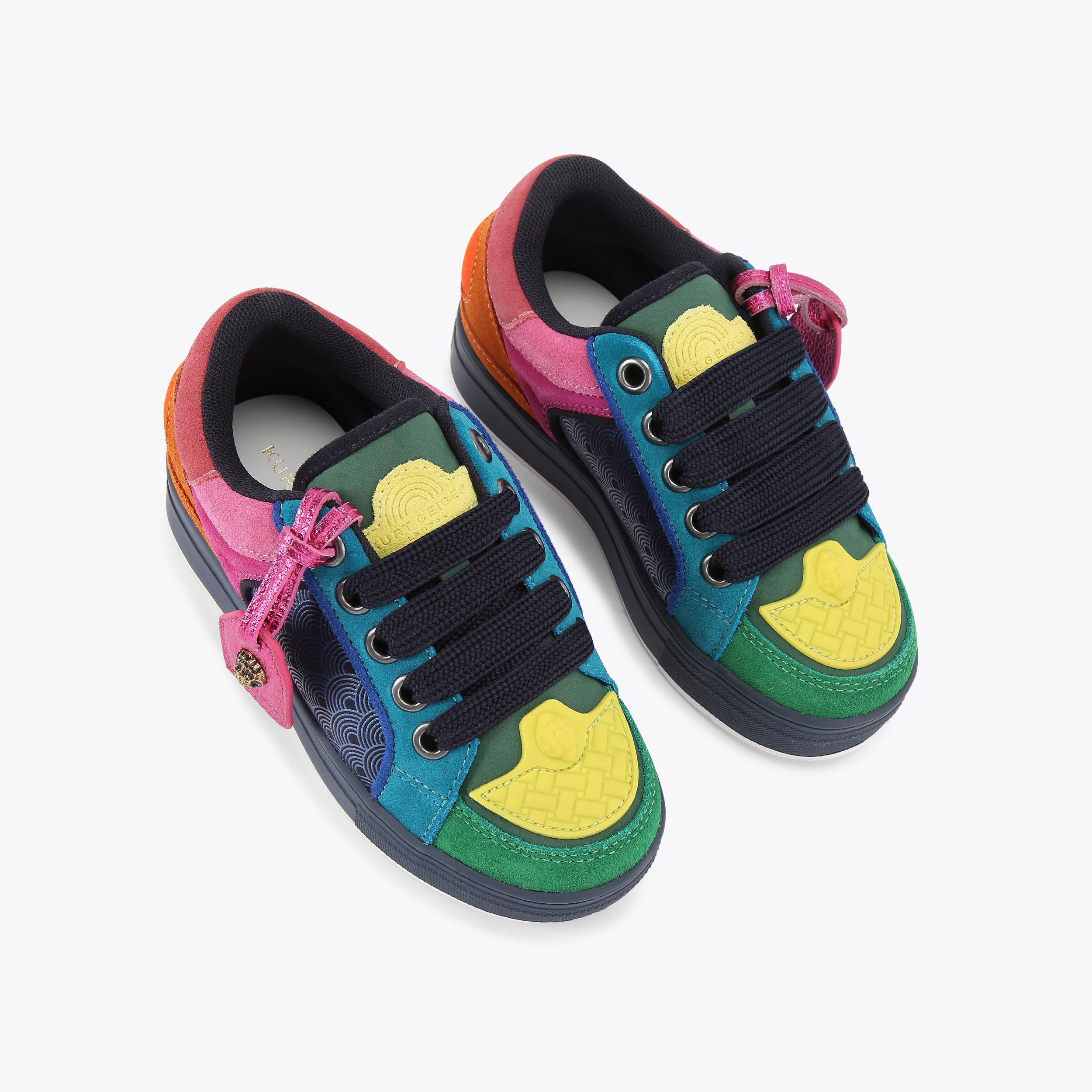 MINI SOUTHBANK TAG Suede Rainbow Sneakers by KURT GEIGER LONDON