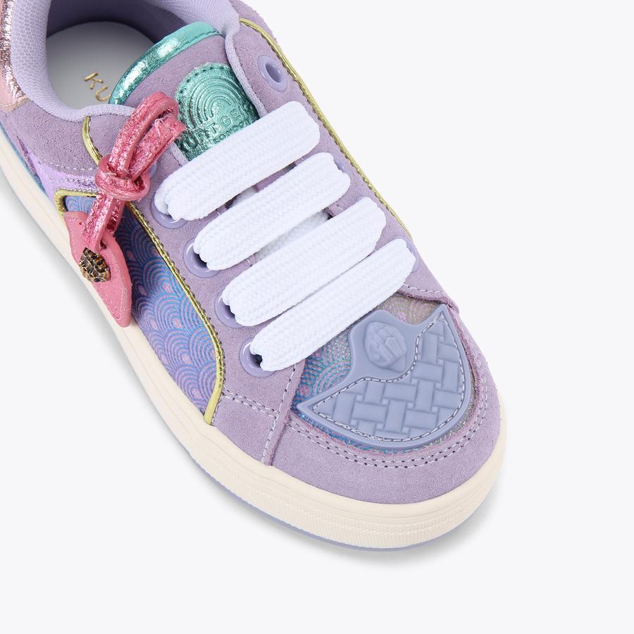 MINI SOUTHBANK TAG Purple Rainbow Sneaker by KURT GEIGER LONDON