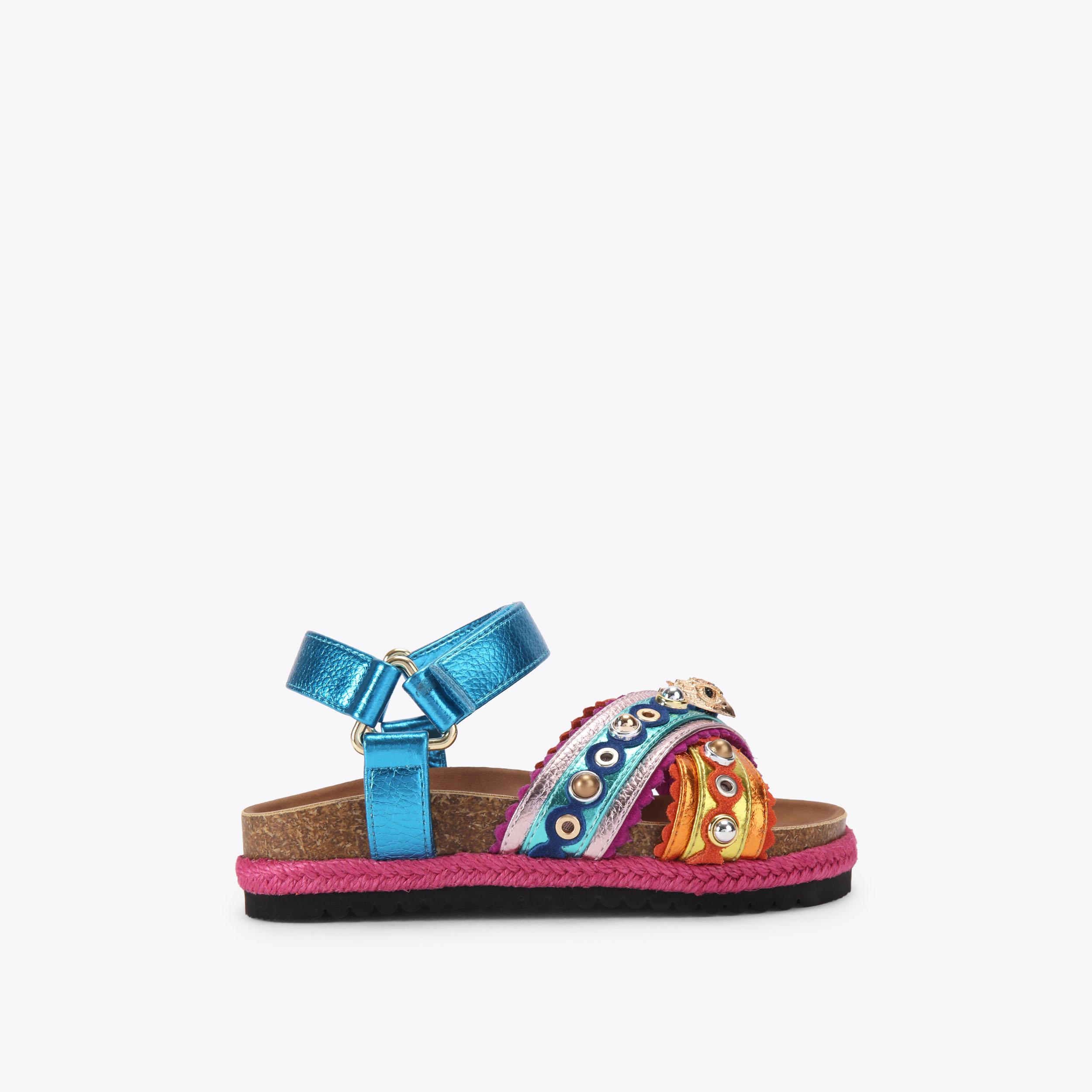 MINI KENSINGTON ESPADRILL Metallic Rainbow Sandal by KURT GEIGER
