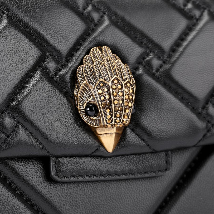 Leather Kensington X Bag Black Quilted | Kurt Geiger