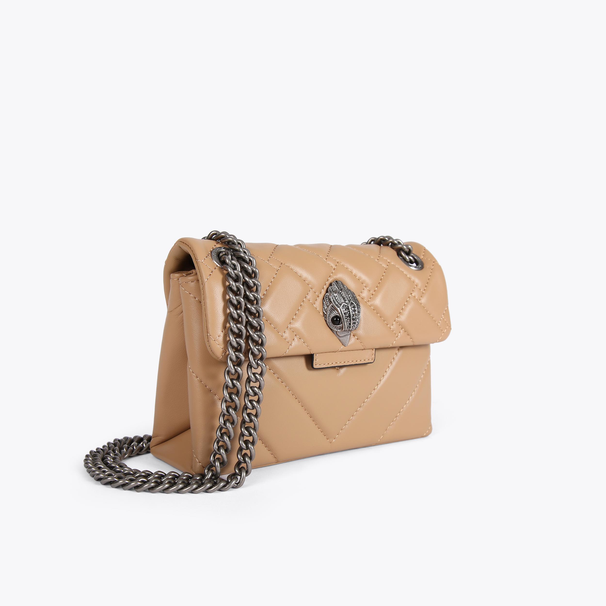 MINI KENSINGTON X BAG Camel Quilted Leather Mini Bag by KURT