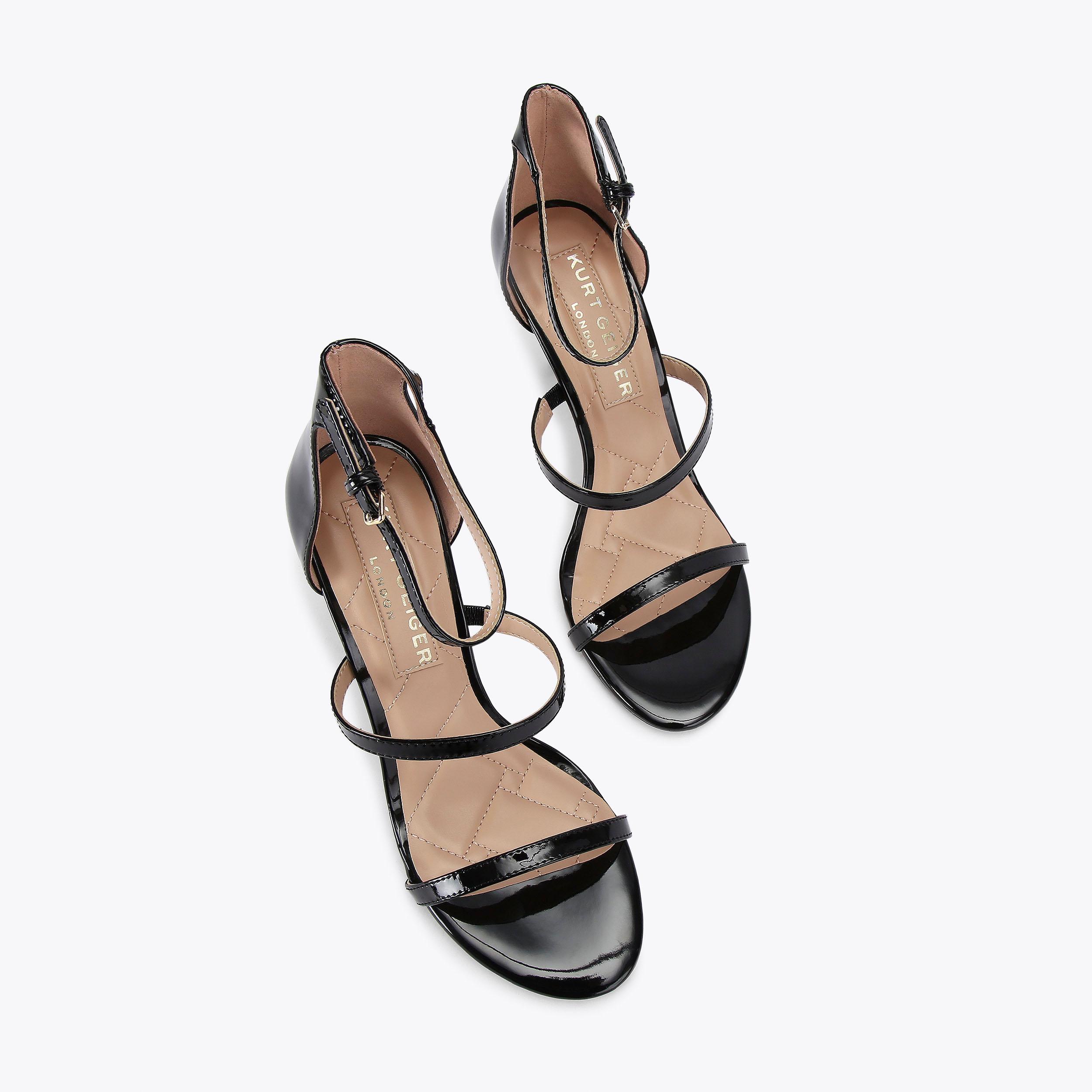 Patent leather sandal heel clearance