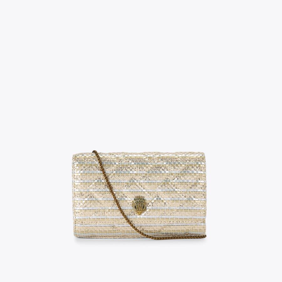 KURT GEIGER MINI KINSINGTON X WHITE hot SNAKE PRIN LEATHER MINI BAG