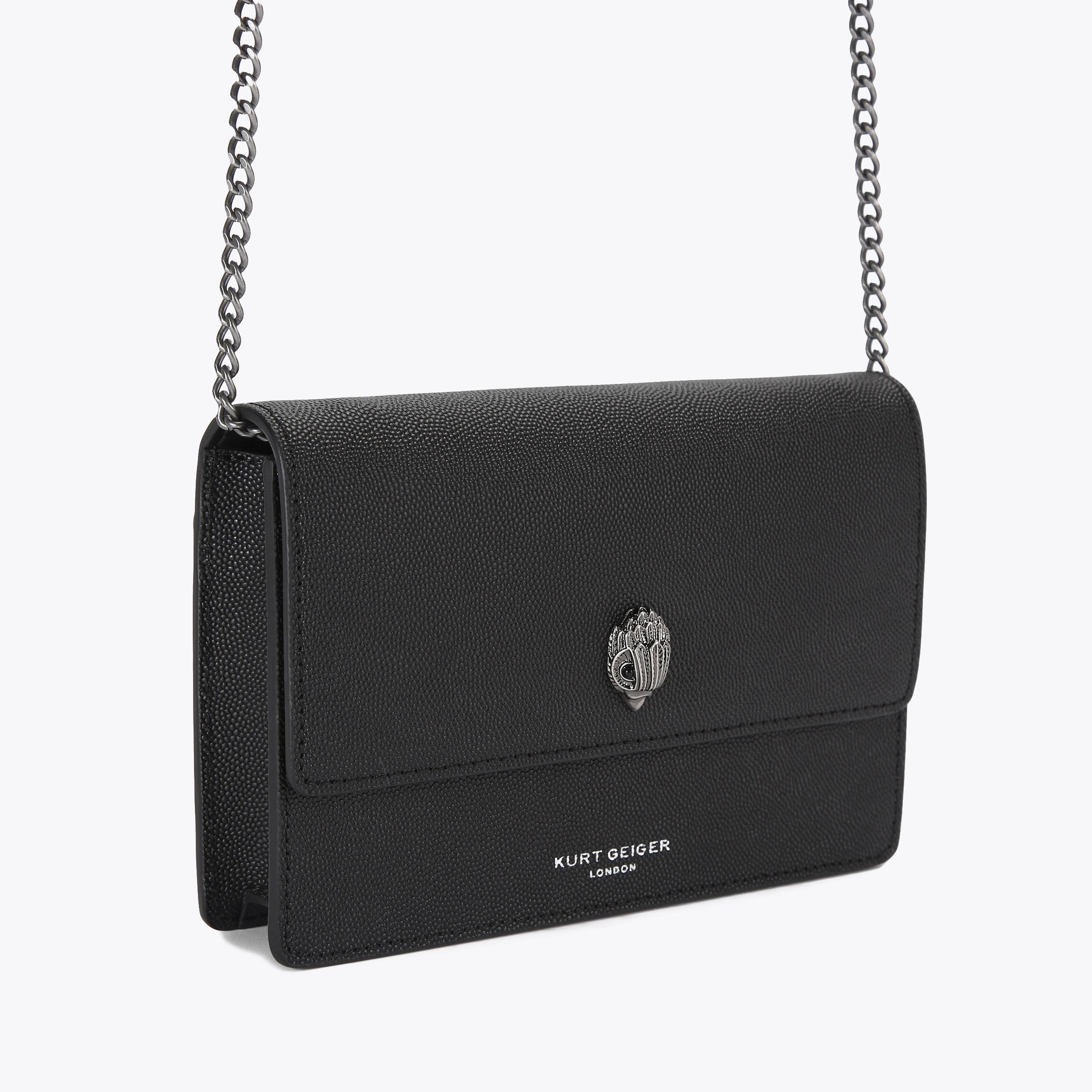 EXTRA MINI SHOREDITCH Black Textured Cross Body Purse by KURT 