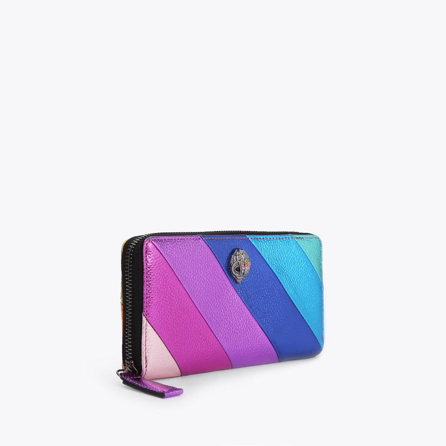 K ZIP AROUND WALLET EAGLE Rainbow Leather Wallet by KURT