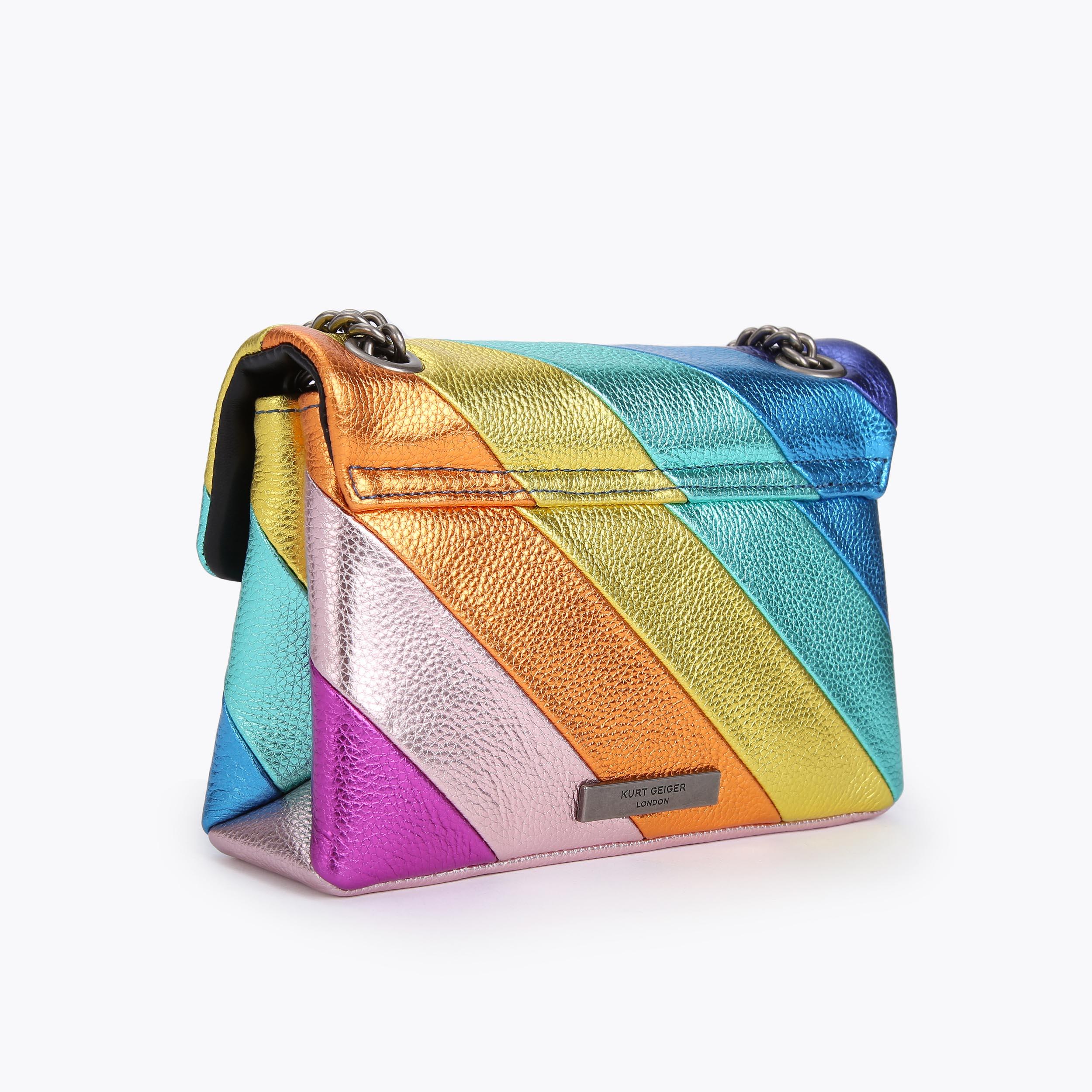 kurt geiger london kensington mini bag in rainbow leather