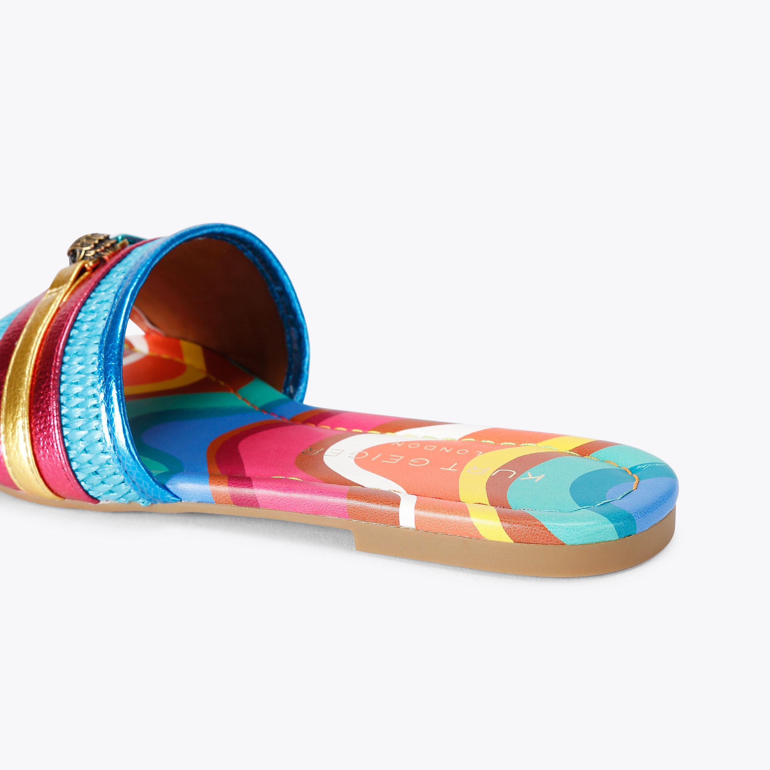 サンダル・ミュール D-Wave Gradient Butterflies Embroidery cotton sandals Christian Dior D-Wave White And Gold-tone Gradient