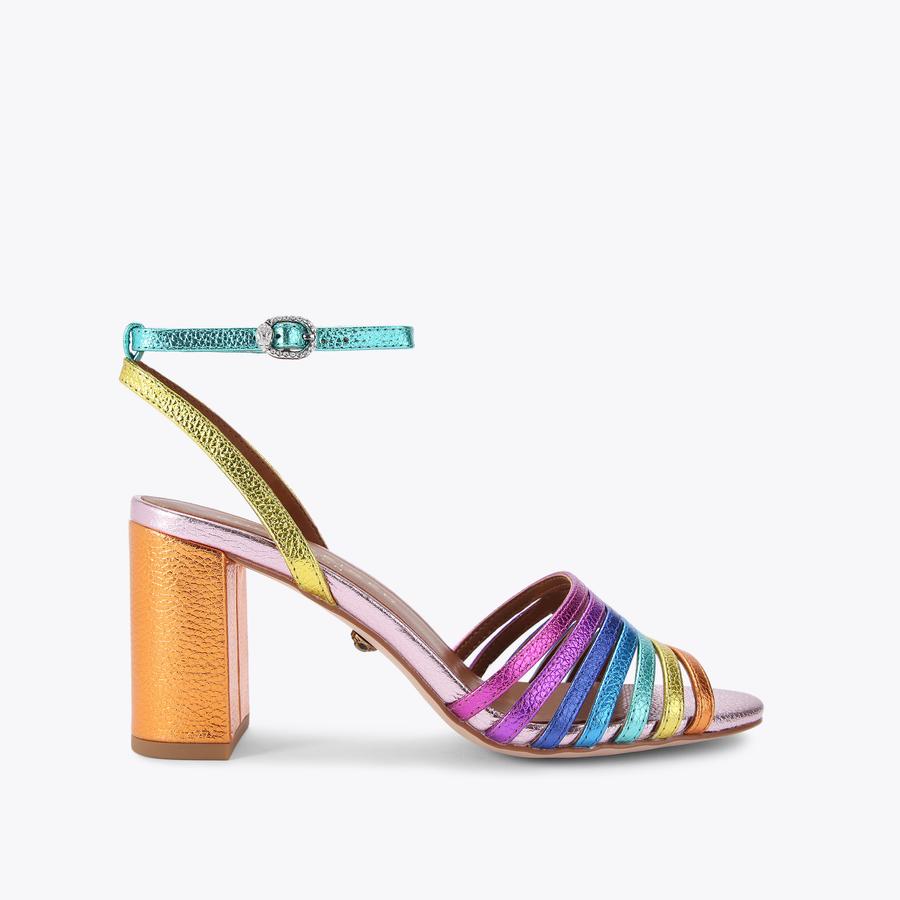 Colorful sandals with heels best sale