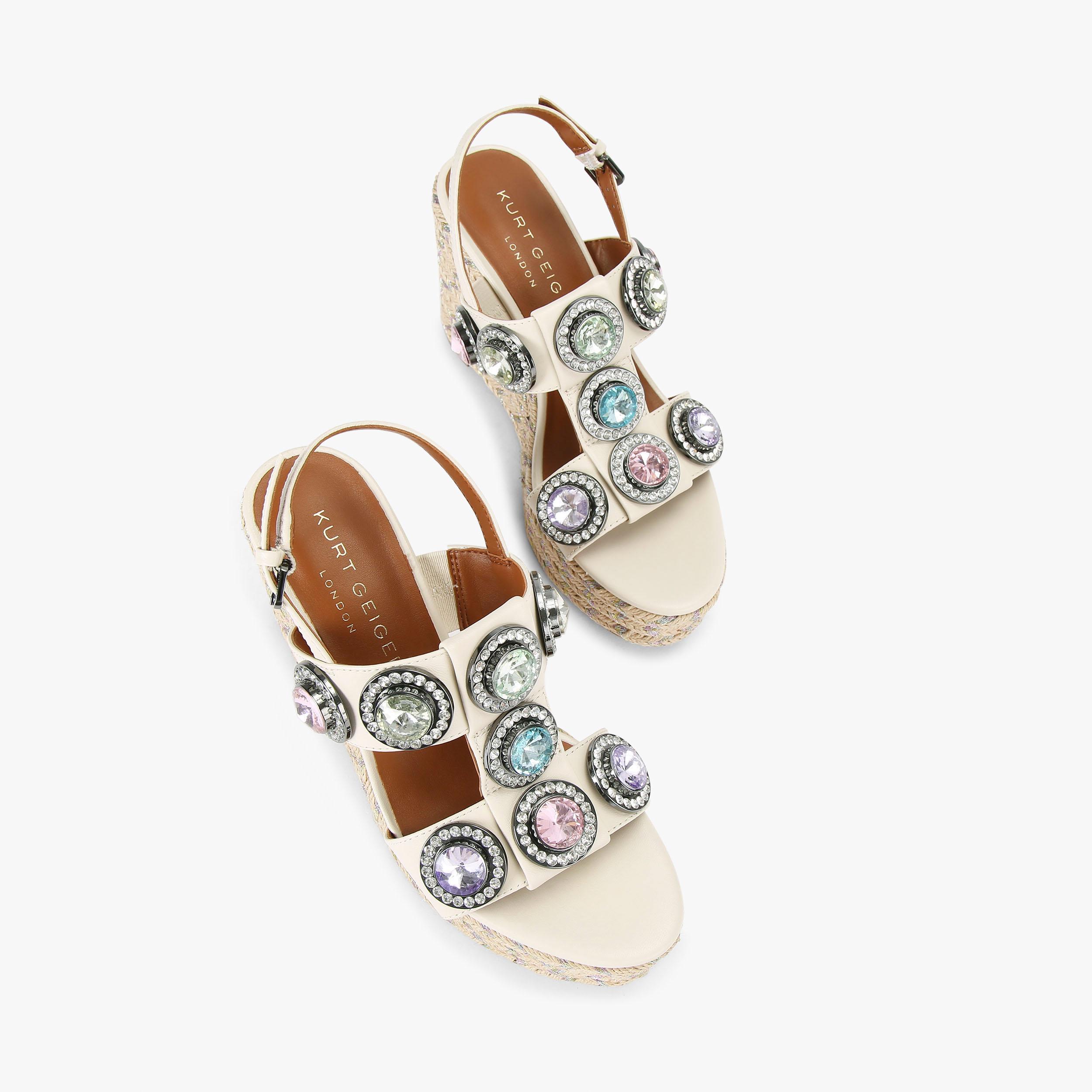 OCTAVIA ESPADRILLE WEDGE Bone Wedge Heel by KURT GEIGER LONDON OCTAVIA ESPADRILLE WEDGE Bone Wedge Heel by KURT GEIGER LONDON