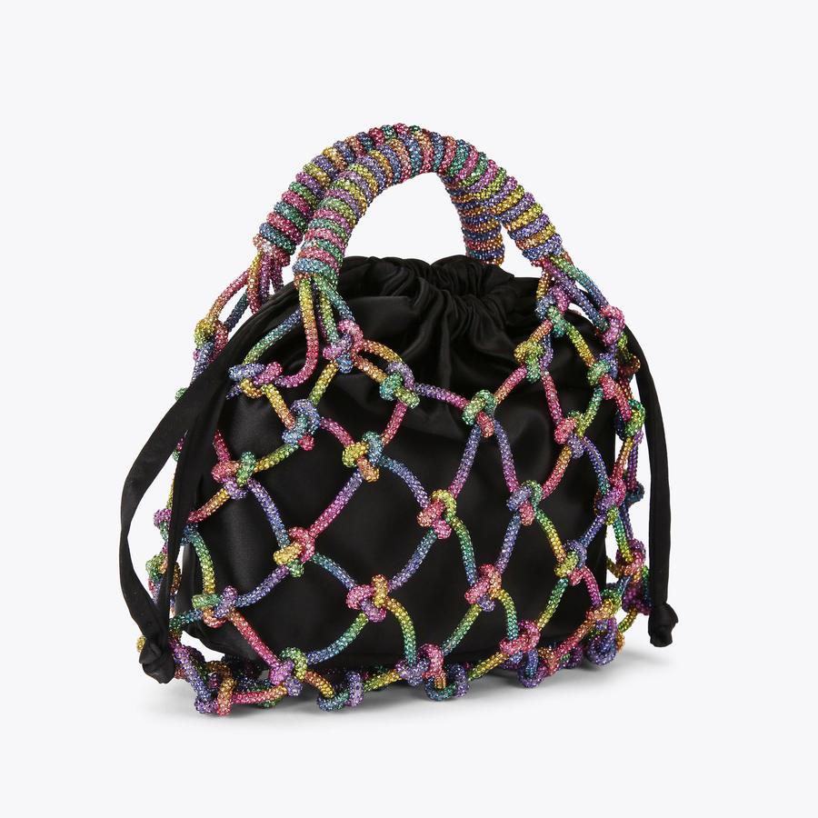 SM MACRAME CRYSTAL BAG Rainbow Crystal Bag by KURT GEIGER LONDON
