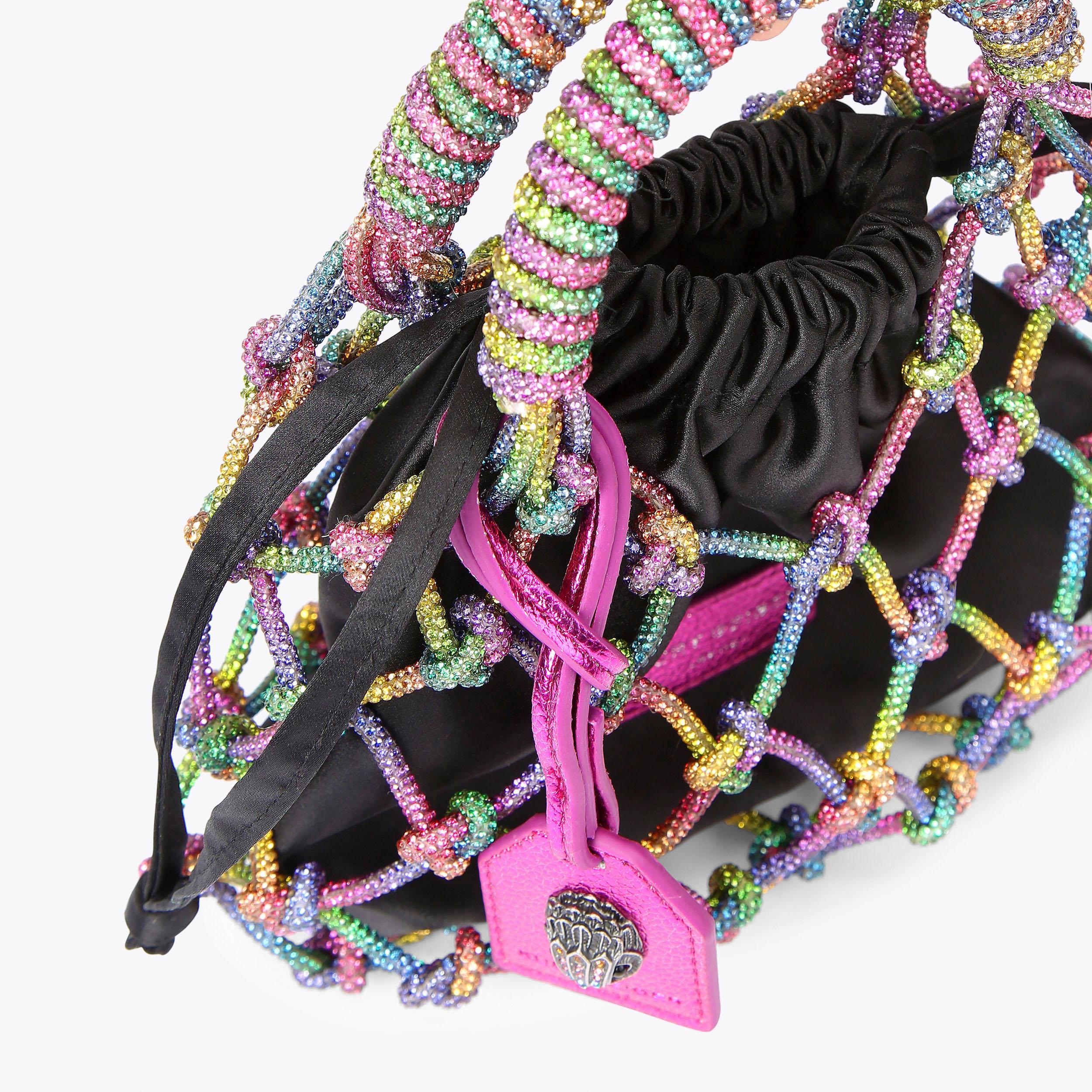 SM MACRAME CRYSTAL BAG Rainbow Crystal Bag by KURT GEIGER LONDON