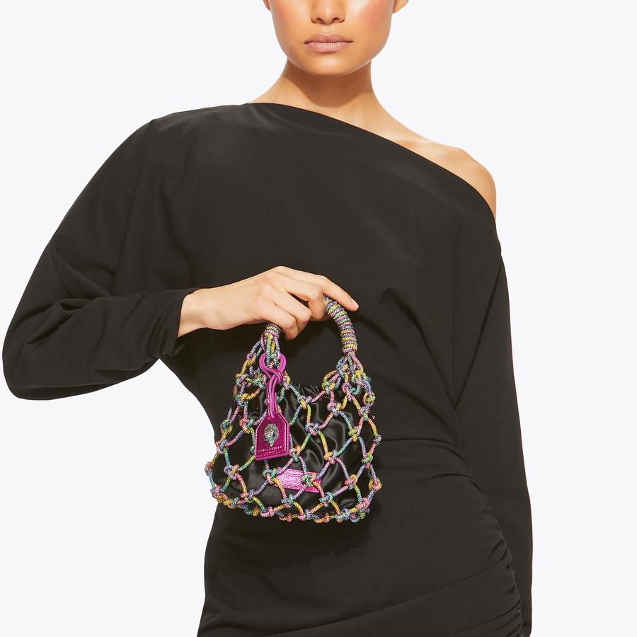 SM MACRAME CRYSTAL BAG Rainbow Crystal Bag by KURT GEIGER LONDON