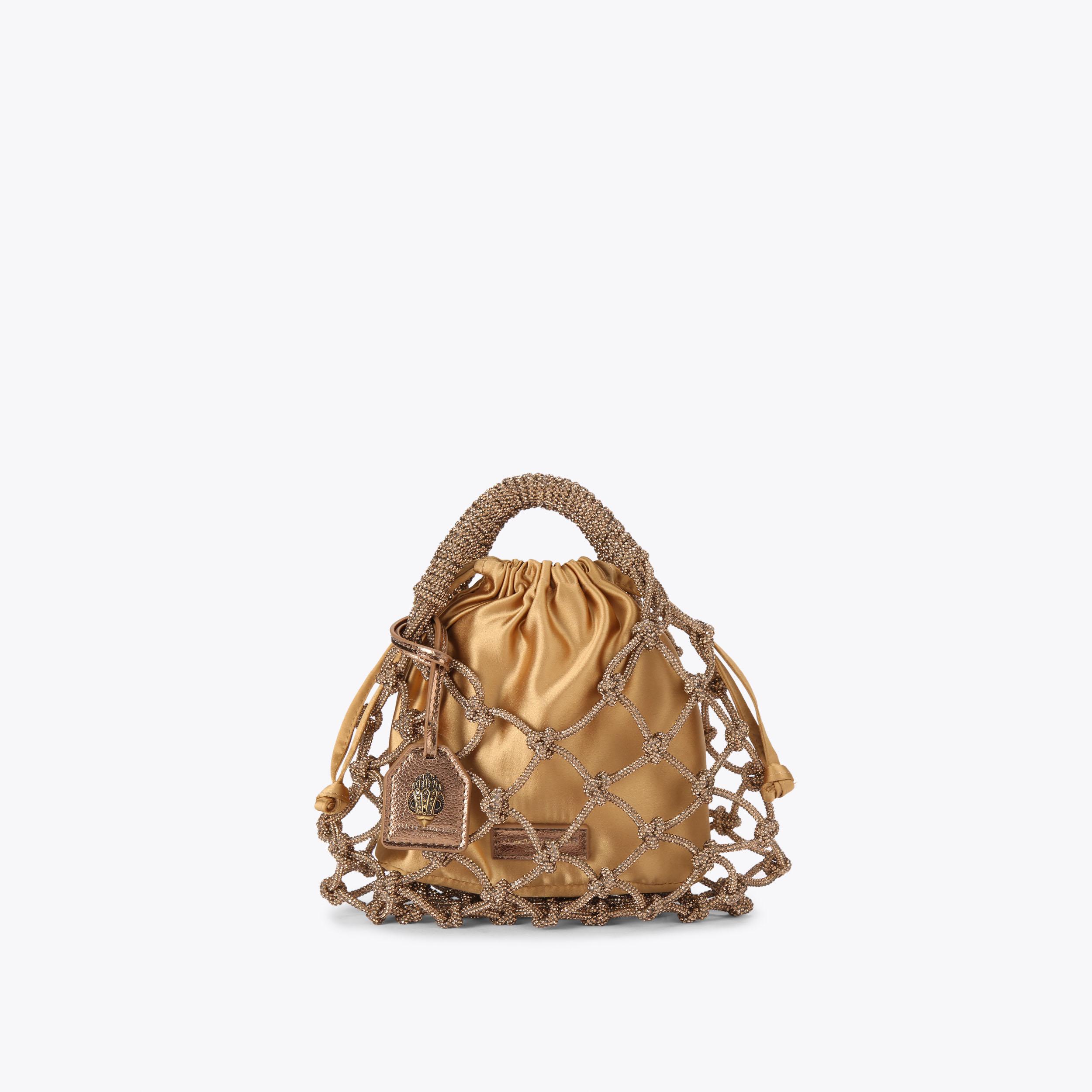 Macrame Crystal Bag - Bronze Grab Bag | Kurt Geiger