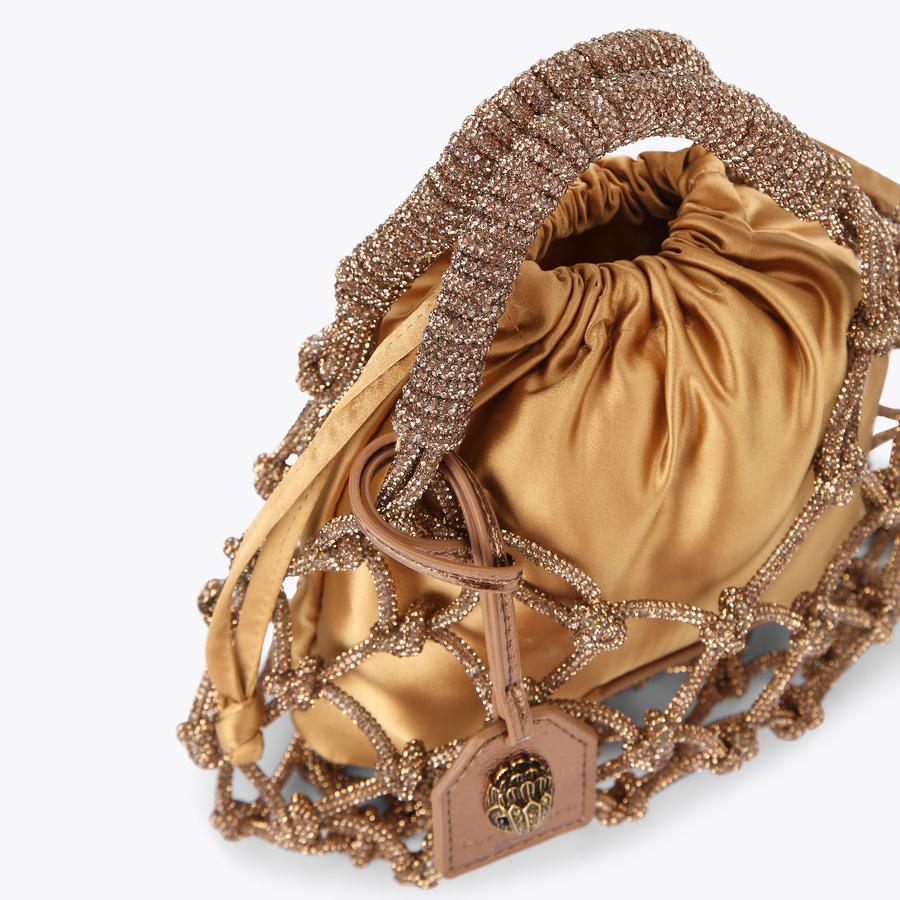 Macrame Crystal Bag - Bronze Grab Bag | Kurt Geiger