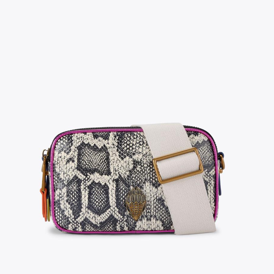 2ZIP KENSINGTON CAMERA Snake Printed Camera Bag by KURT GEIGER LONDON