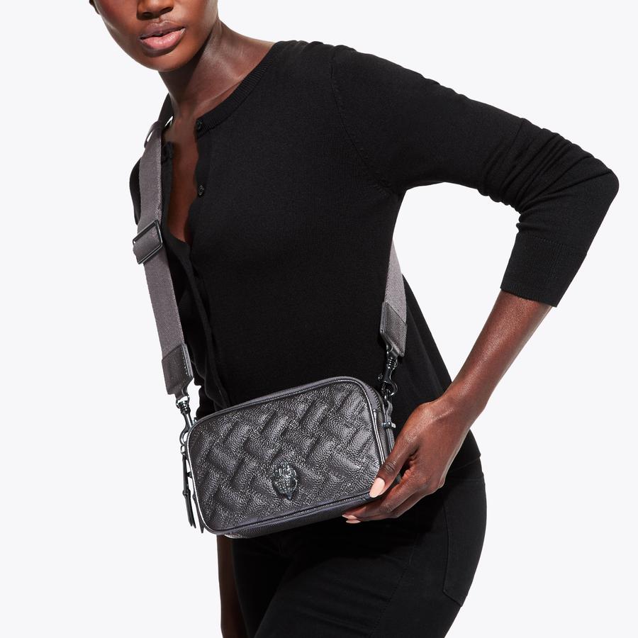 2ZIP KENSINGTON CAMERA DR Gunmetal Camera Purse by KURT GEIGER LONDON